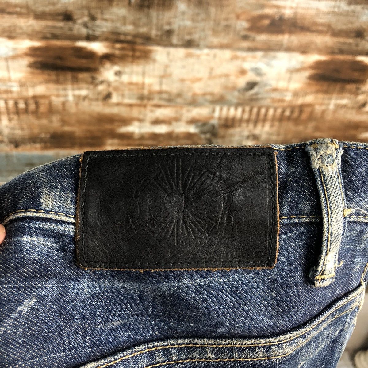Tornado Mart DL Tornado Mart Blue Distressed Denim Pants #C145 Size US 33 - 19 Thumbnail