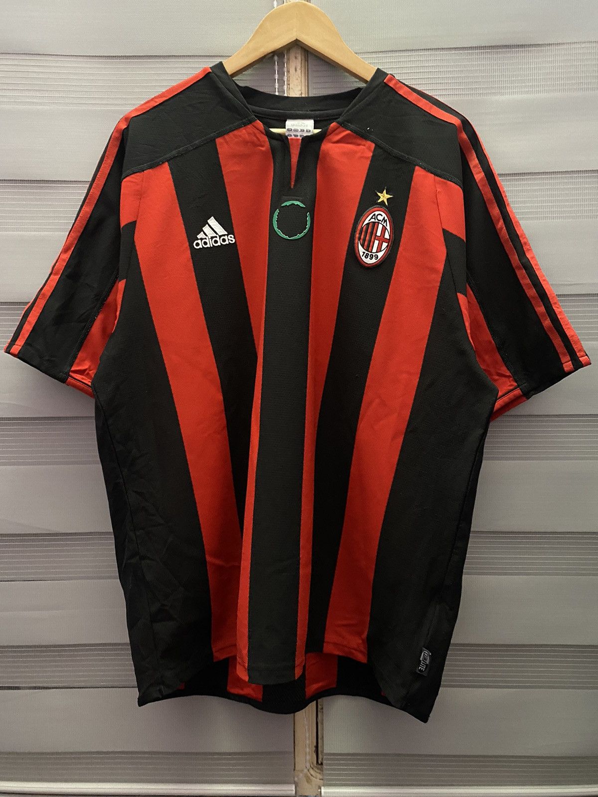 Adidas Vintage Ac Milan 2002/2003 Home Kit Jersey Football Size US XL / EU 56 / 4 - 1 Thumbnail