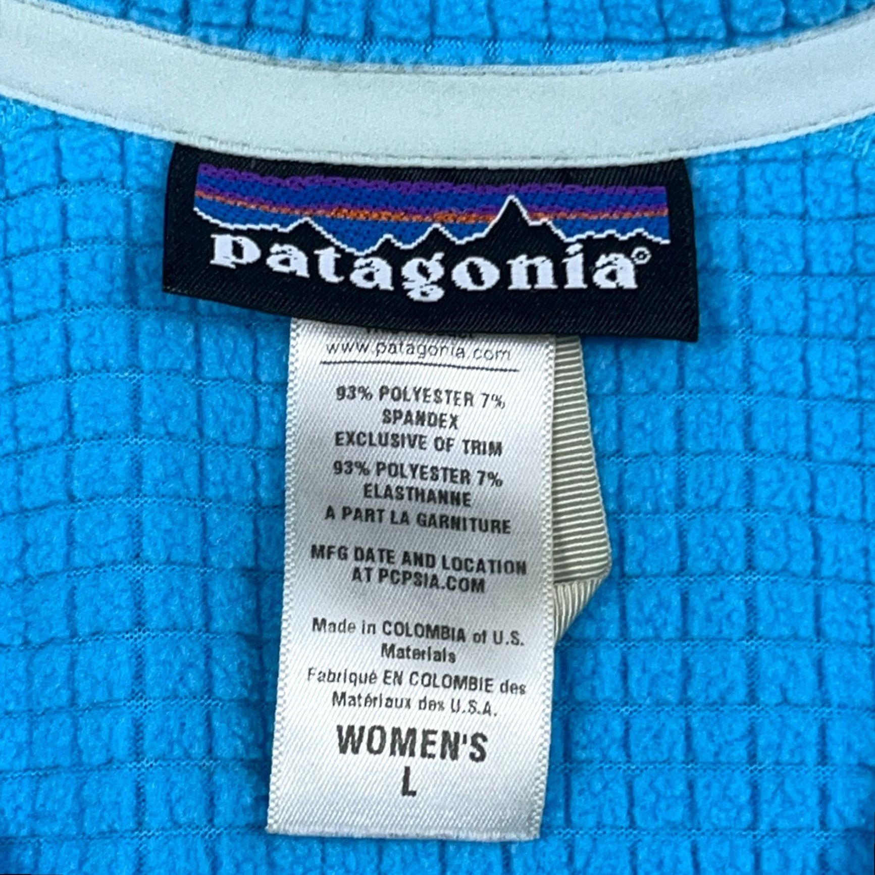 Patagonia Patagonia R1 Sweater Women Large Blue Pullover Arctic Polartec Grid Fleece 40117 Size L / US 10 / IT 46 - 3 Thumbnail