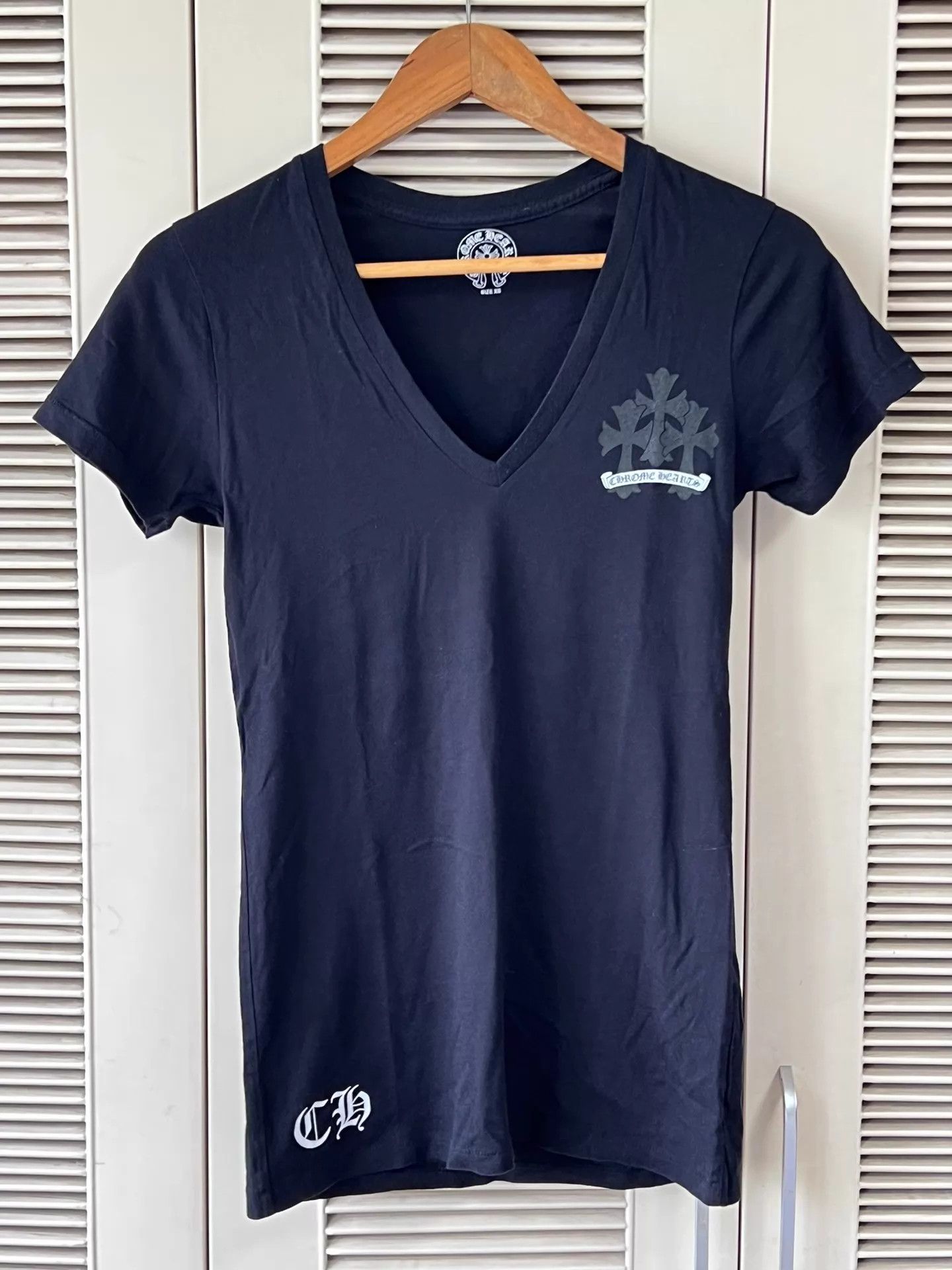 Chrome Hearts Chrome Hearts V Neck Short Sleeve Tee | Grailed