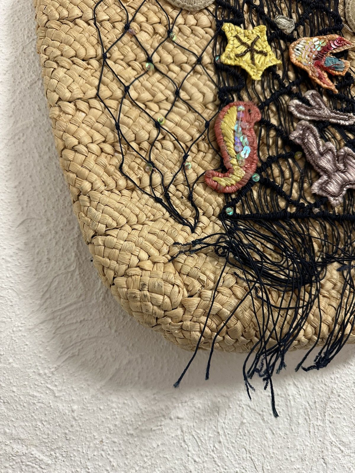 Vintage Vintage Woven Crossbody Bag | Nautical Style | Shoulder Bag Size ONE SIZE - 4 Thumbnail