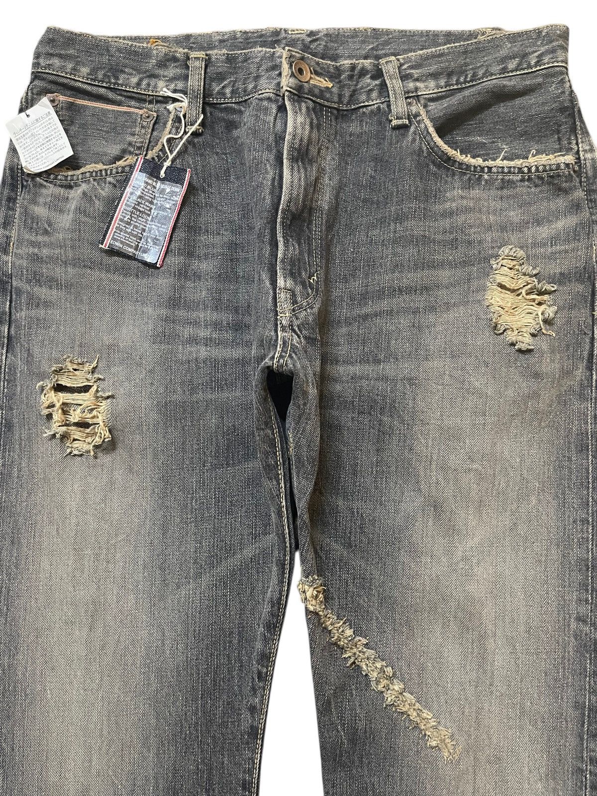 Edwin 💥Deadstock💥 BNWT Vintage Edwin 505 Selvedge Wide Leg Distres Size US 34 / EU 50 - 4 Thumbnail