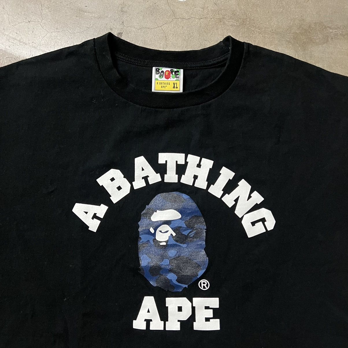 Bape A Bathing Bape BAPE College Logo T-Shirt Size US XL / EU 56 / 4 - 2 Thumbnail