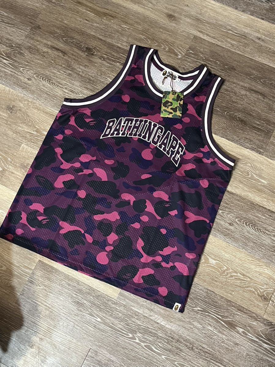 Bape A Bathing Ape Purple ABC Camo Jersey New With Tags Size US XL / EU 56 / 4 - 1 Thumbnail