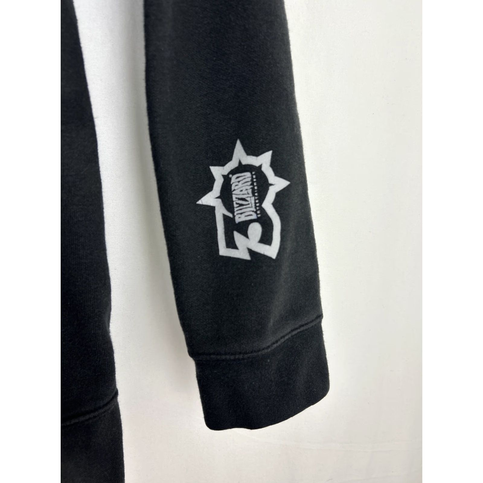 Vintage XL Blizzard Entertainment Zip Up Hoodie Men's Black Heather 80% Cotton 20% Poly Full Zip Hooded Pockets Logo Winter Fall Spring Size US XL / EU 56 / 4 - 5 Thumbnail