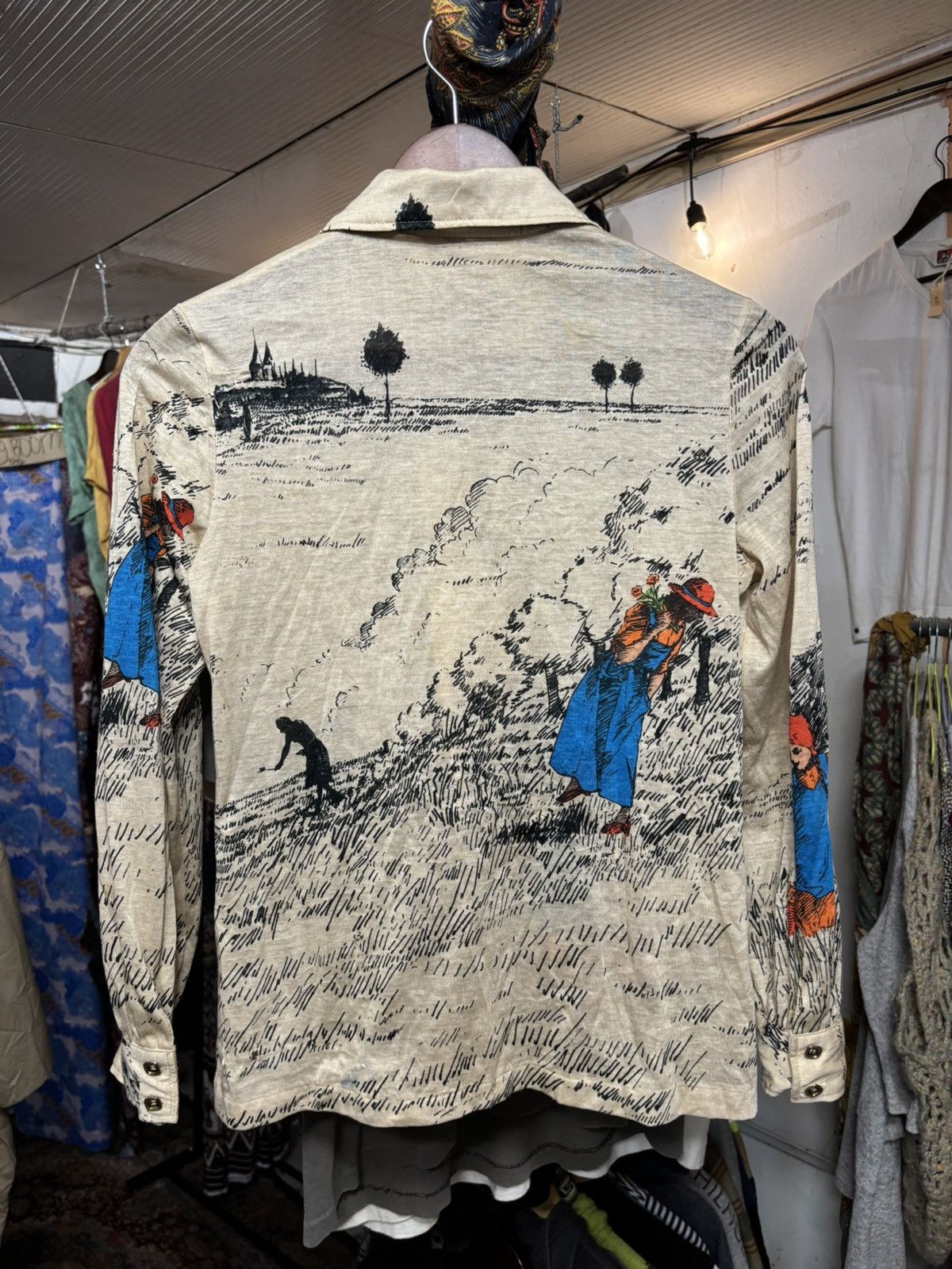Vintage Vintage western button up shirt full print Size M / US 6-8 / IT 42-44 - 2 Thumbnail