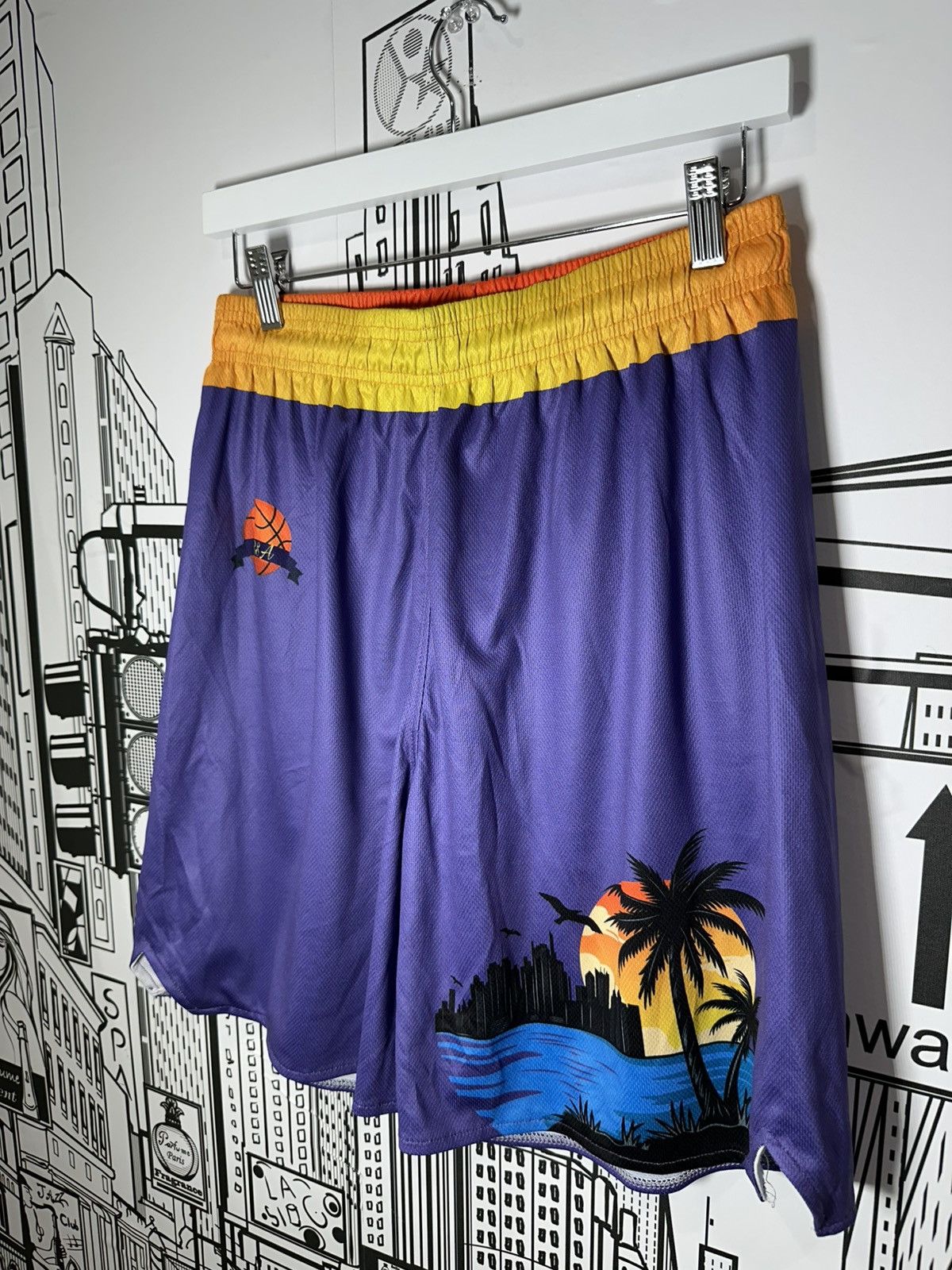 Nike RSA League Basketball Shorts South Beach purple Large Size US 34 / EU 50 - 2 Thumbnail