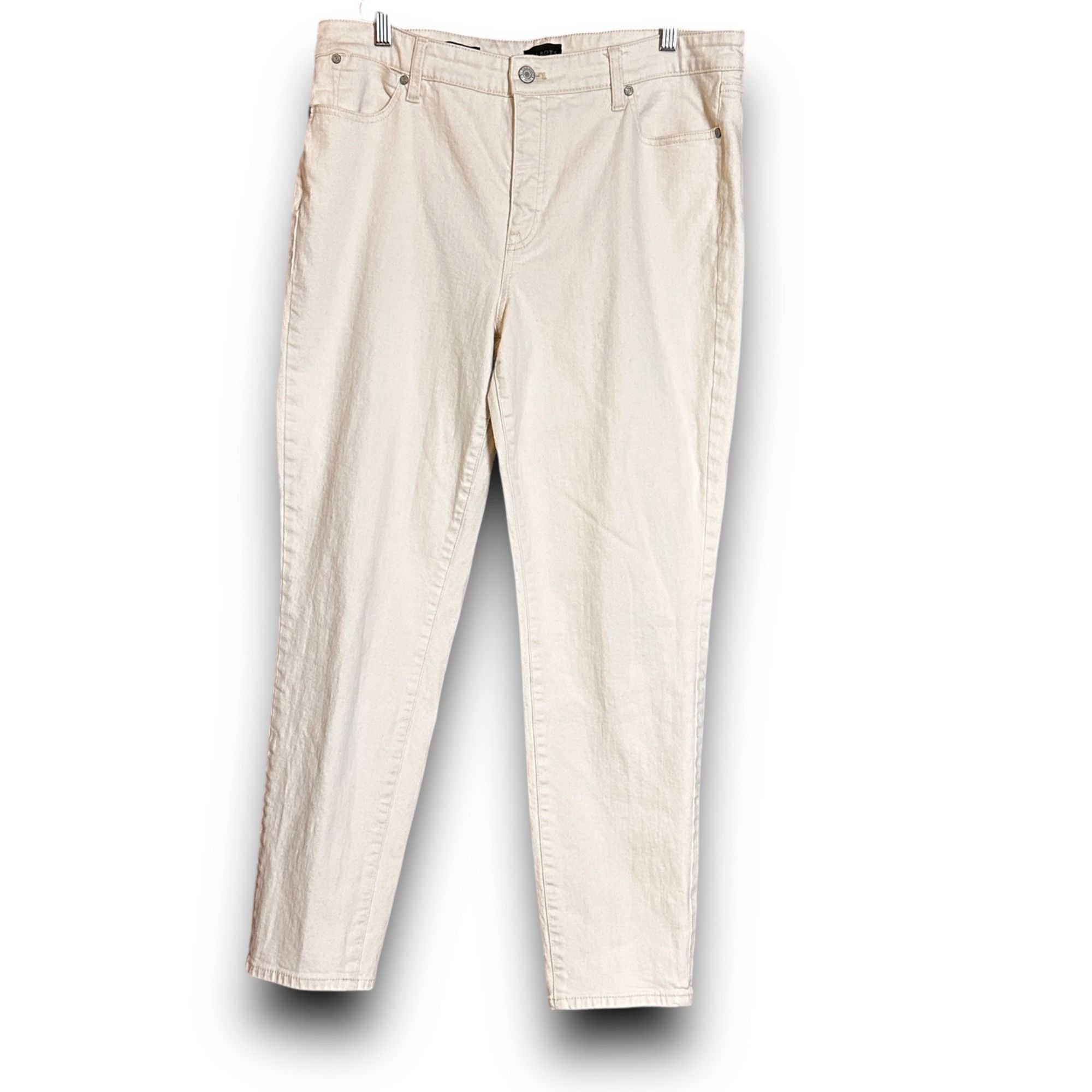 Talbots Talbots Slim Ankle Jeans Womens Size 14 Beige Cotton/Spandex Size 36" / US 14 / IT 50 - 1 Thumbnail
