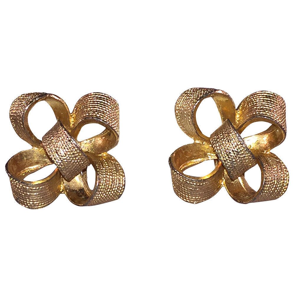 Designer Kenneth Lane Textured Ribbon 3D Earrings Size ONE SIZE - 1 Thumbnail