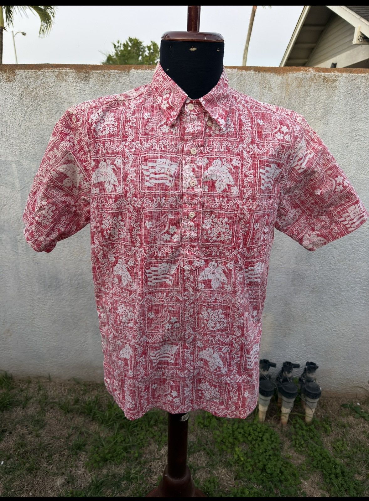 Reyn Spooner Reyn Spooner Classic Red Hawaiian Print Pullover Men's M Size US M / EU 48-50 / 2 - 1 Thumbnail