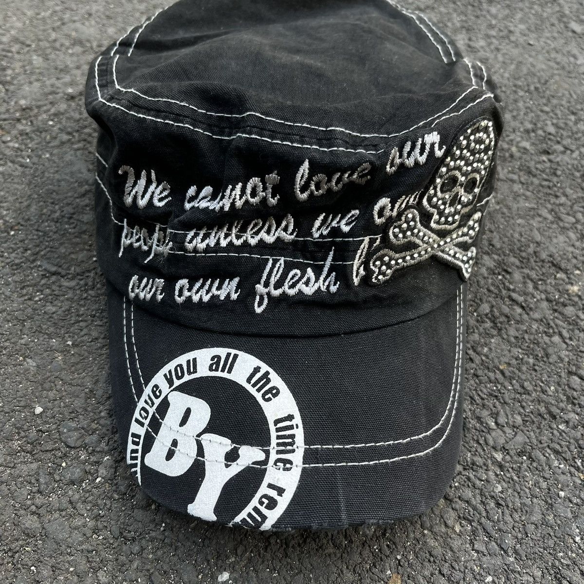 Japanese Brand Y2K Skull Patrol Caps Size ONE SIZE - 3 Thumbnail
