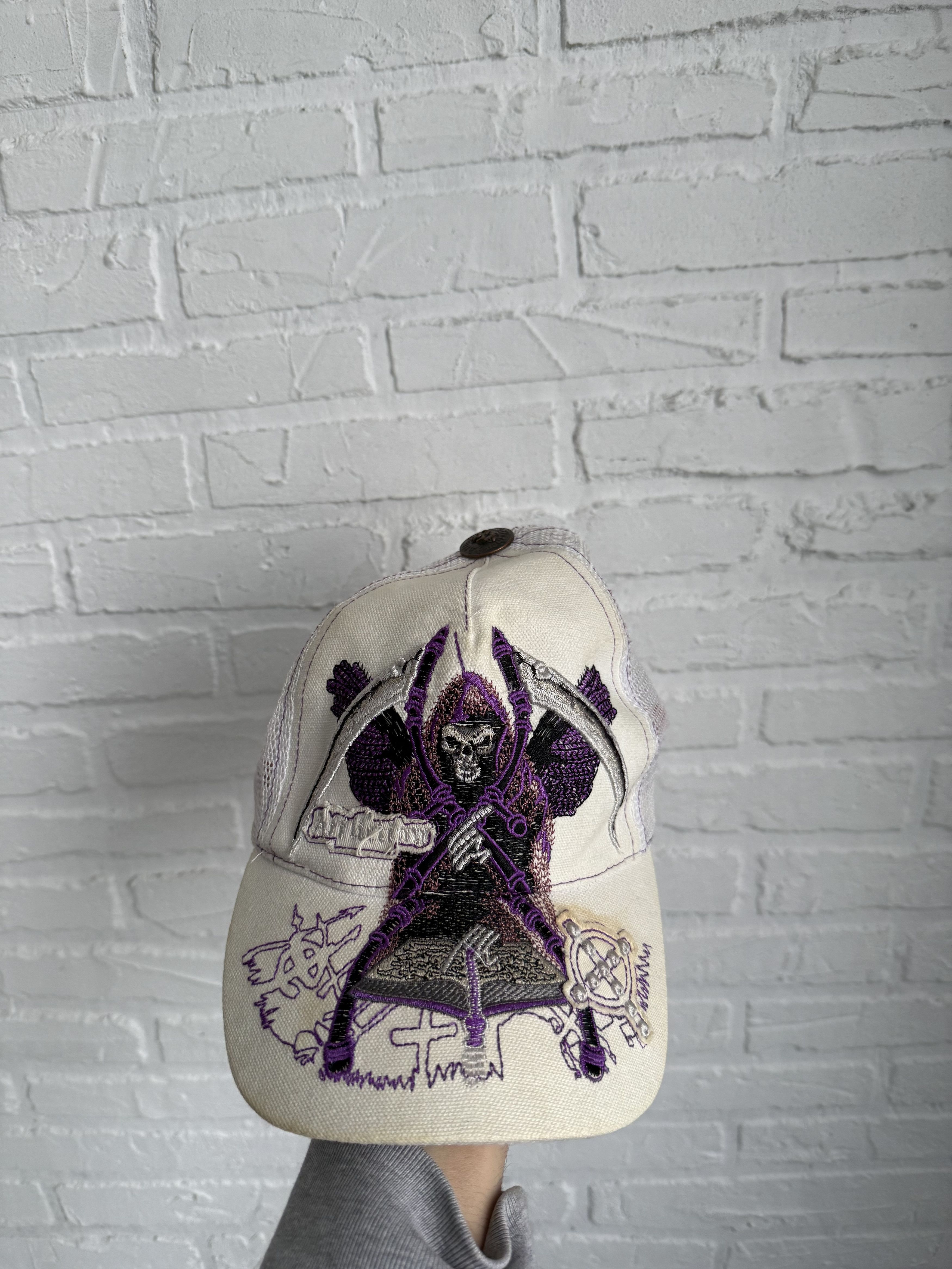 Affliction Y2K Affliction death skull punk cap Size ONE SIZE - 2 Thumbnail