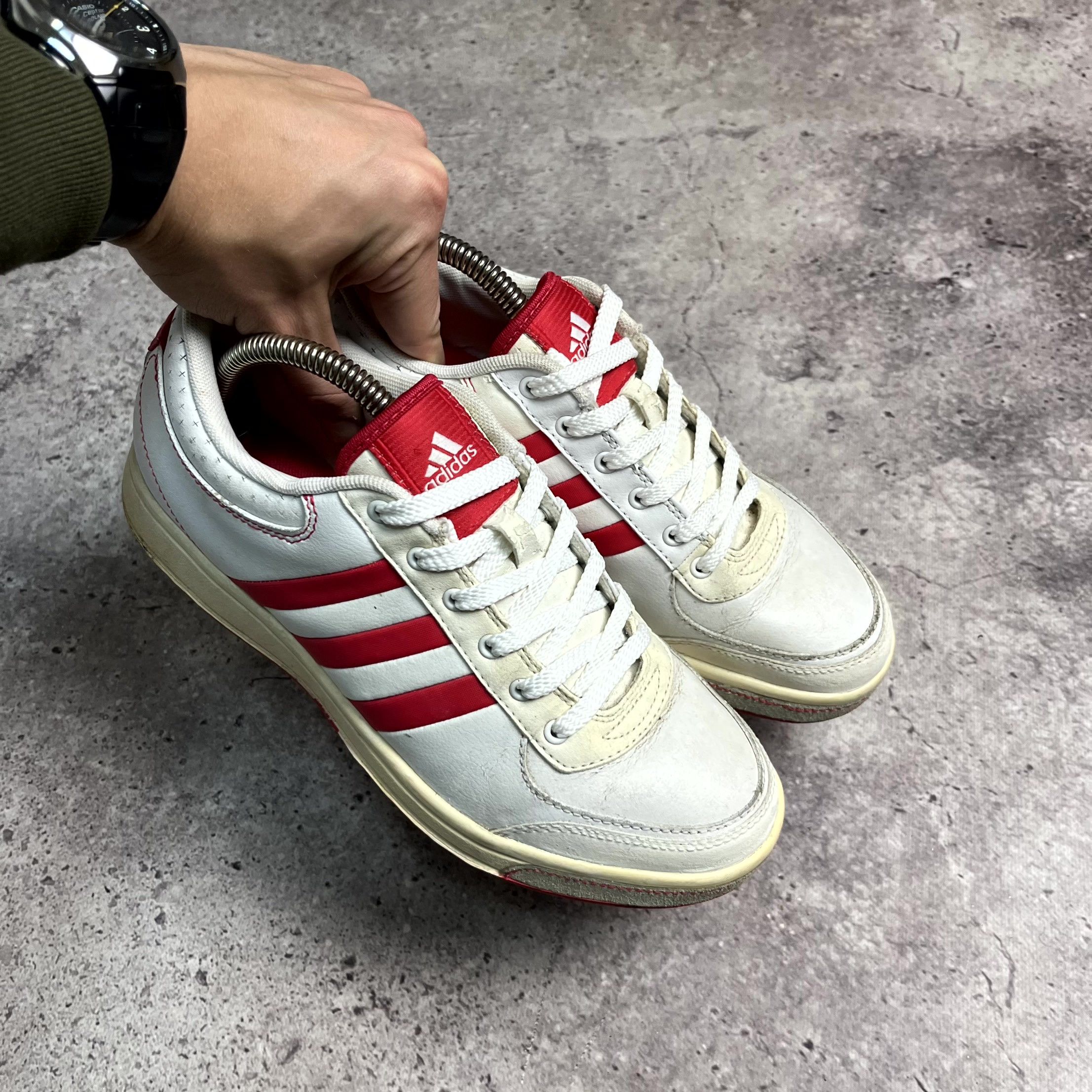 Adidas Y2K Adidas White Leather Low Top Sneakers Size US 7 EU 38 Size US 7 / IT 37 - 4 Thumbnail