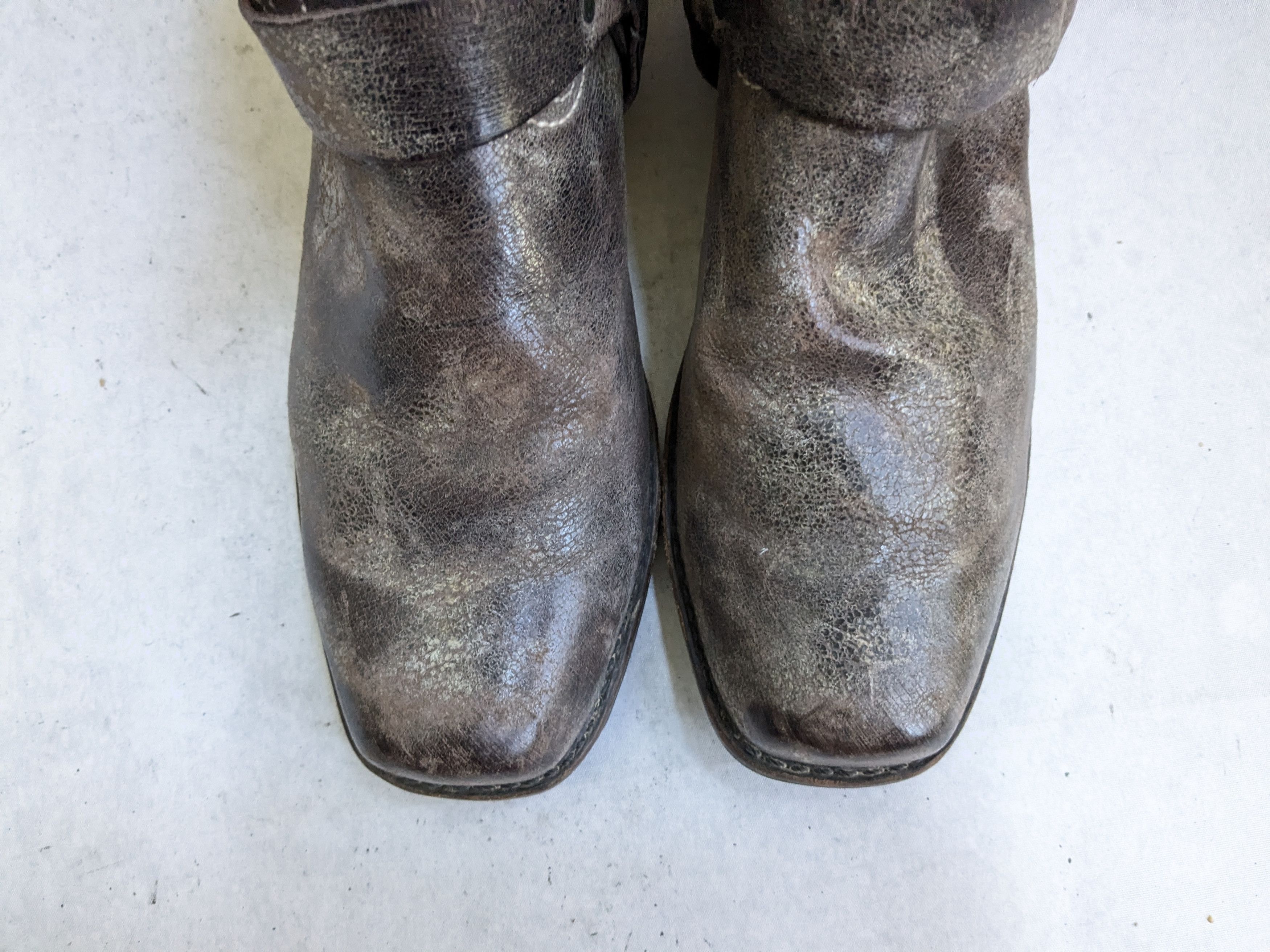 Frye Frye Harness Boots Brown Leather 11.5 M Leather Buckle Size US 11.5 / EU 44-45 - 2 Thumbnail