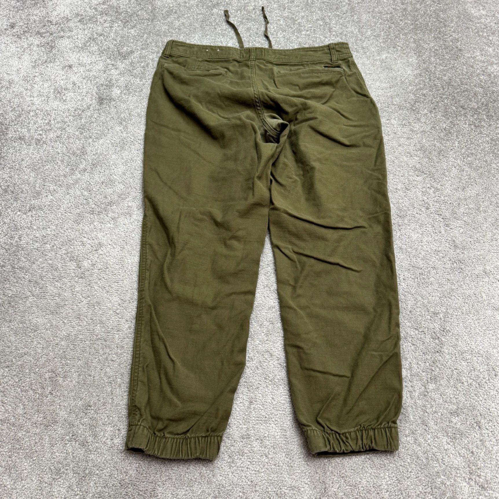 Vintage REI Co-Op Outdoor Jogger Pants Womens 36x30 Green Cotton Drawstring Casual Hike Size 25" / US 0 / IT 36 - 2 Thumbnail