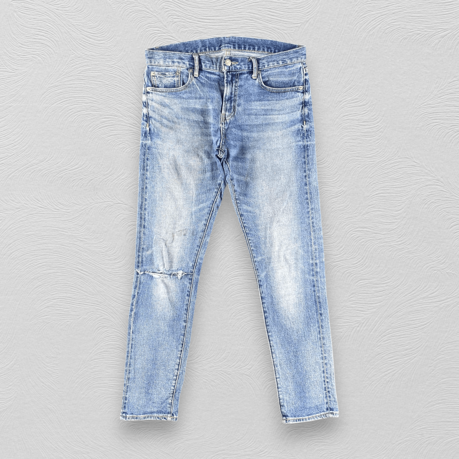 Japanese Brand Ships Selvedge Faded Blue Skinny Denim KJ3428 Size US 32 / EU 48 - 1 Thumbnail