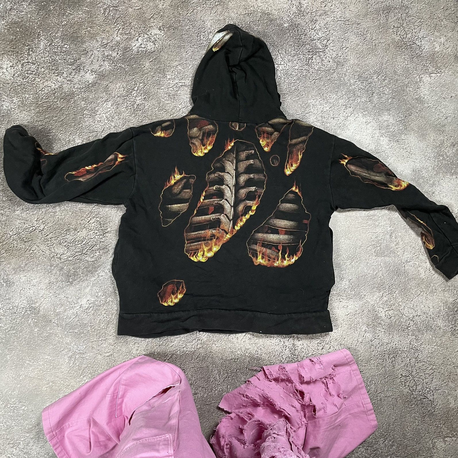 Vintage Vintage 90s Skeleton Graphic Hoodie Horror Punk Streetwear M Size US M / EU 48-50 / 2 - 6 Thumbnail