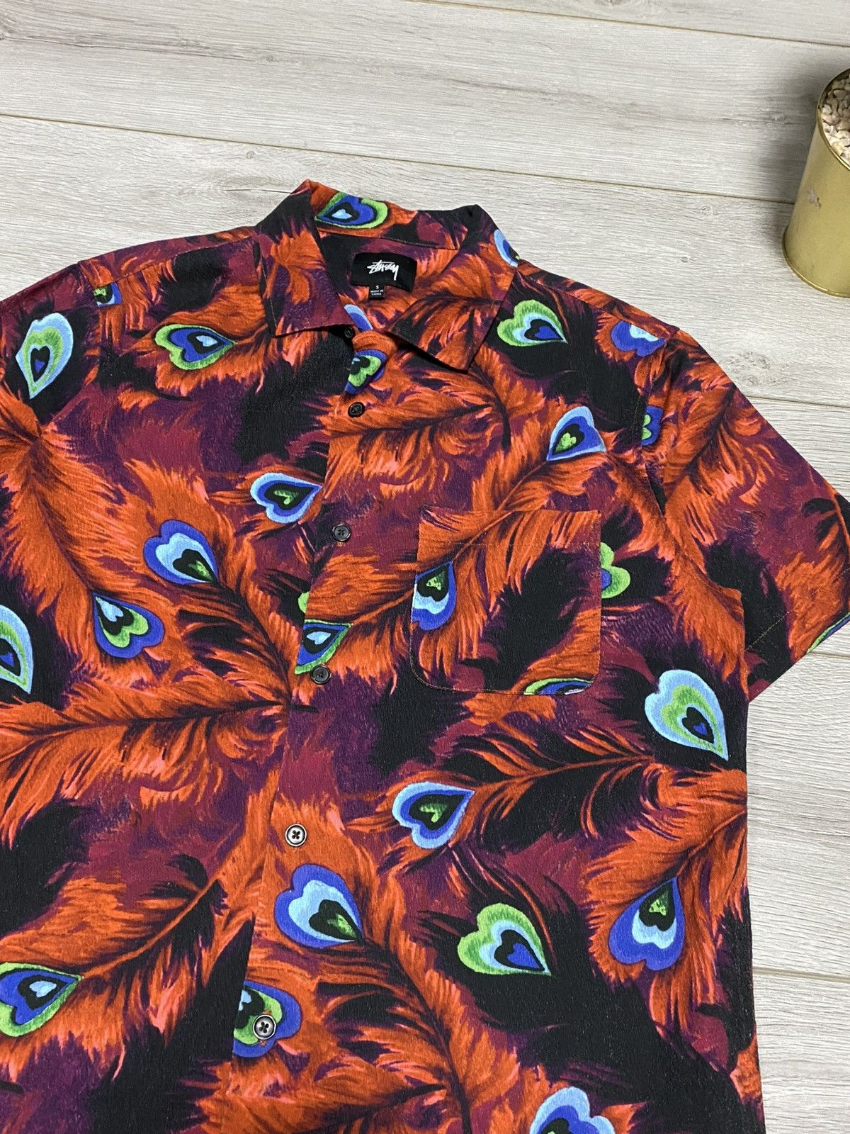 Stussy Stussy Peacock’s tail floral all over stitched shirt Hawaii Size US S / EU 44-46 / 1 - 4 Thumbnail
