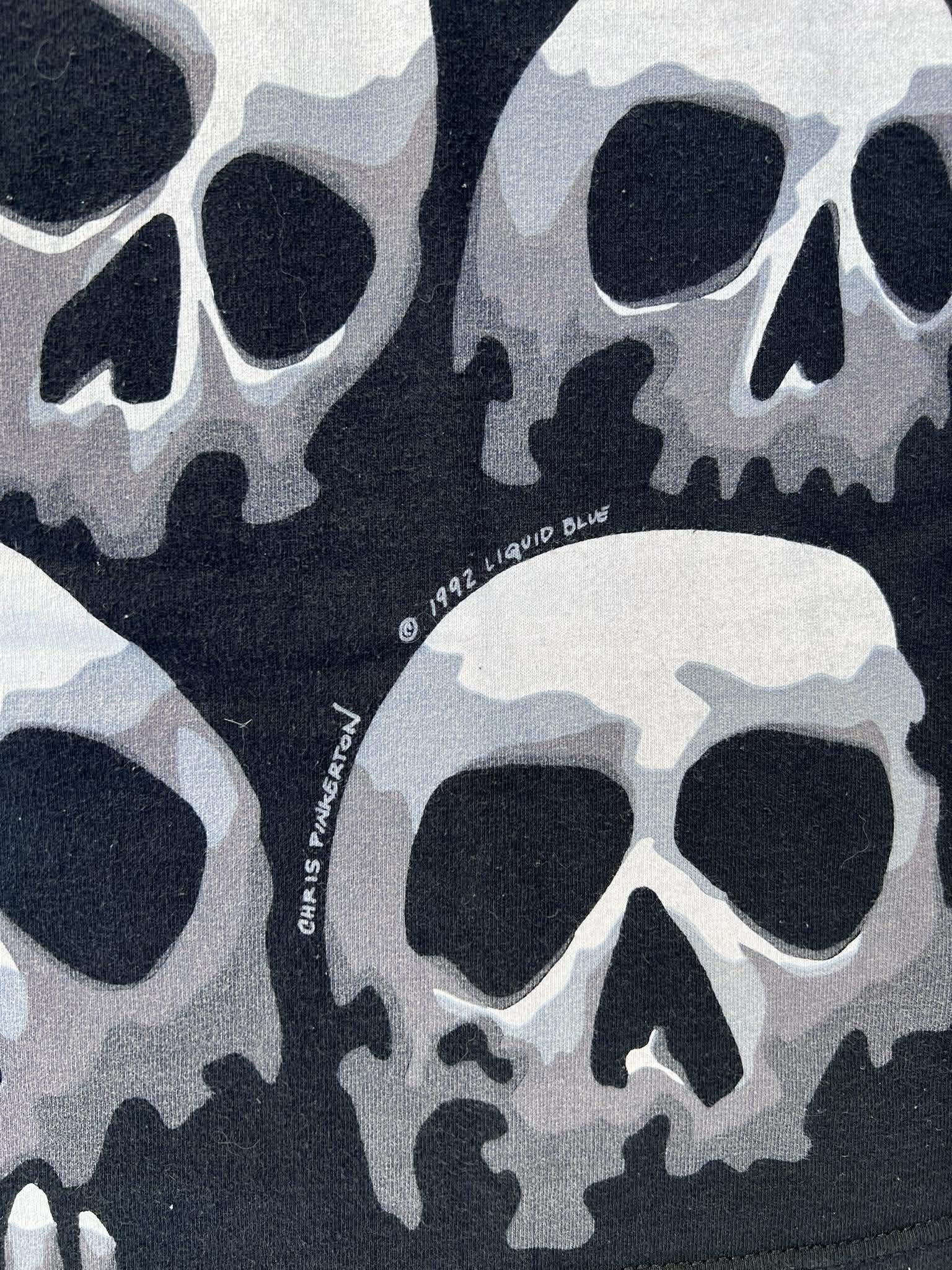 Liquid Blue Vintage 1992 Liquid Blue Chris Finkerton Overprint Skull Size US L / EU 52-54 / 3 - 4 Thumbnail
