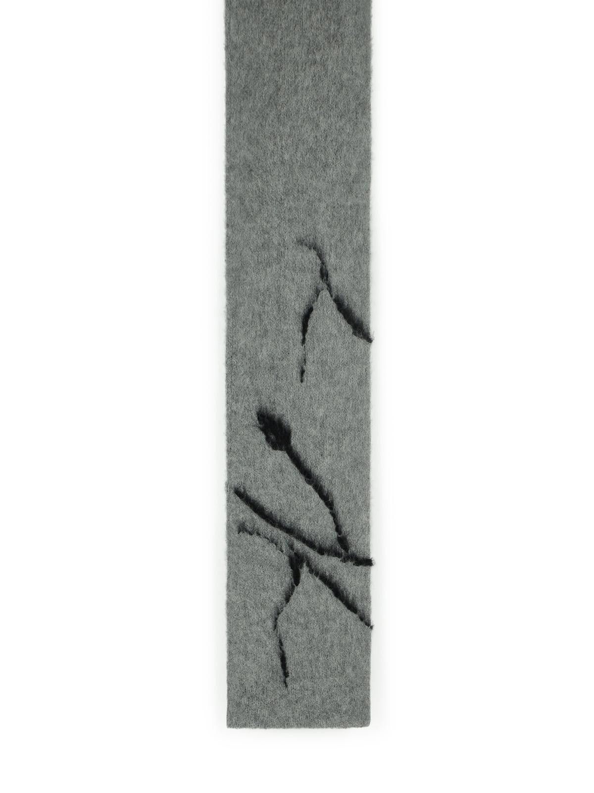 Dries Van Noten DRIES VAN NOTEN 'Mouton' Grey Alpaca Blend Scarf Size ONE SIZE - 1 Thumbnail