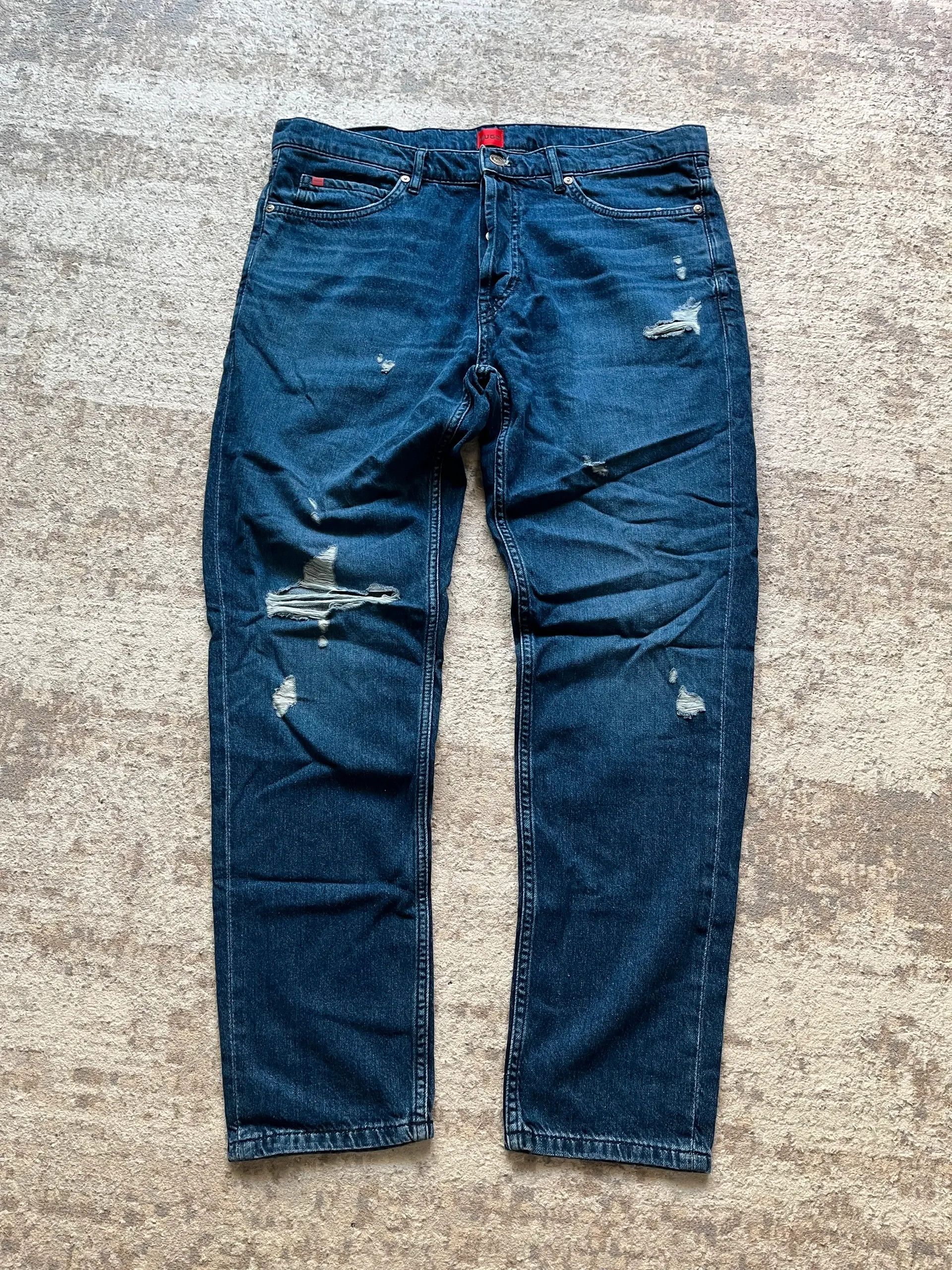 Hugo Boss Hugo Boss Sz 34/32 Distressed Jeans Denim Rare Deadstock Size US 34 / EU 50 - 1 Thumbnail