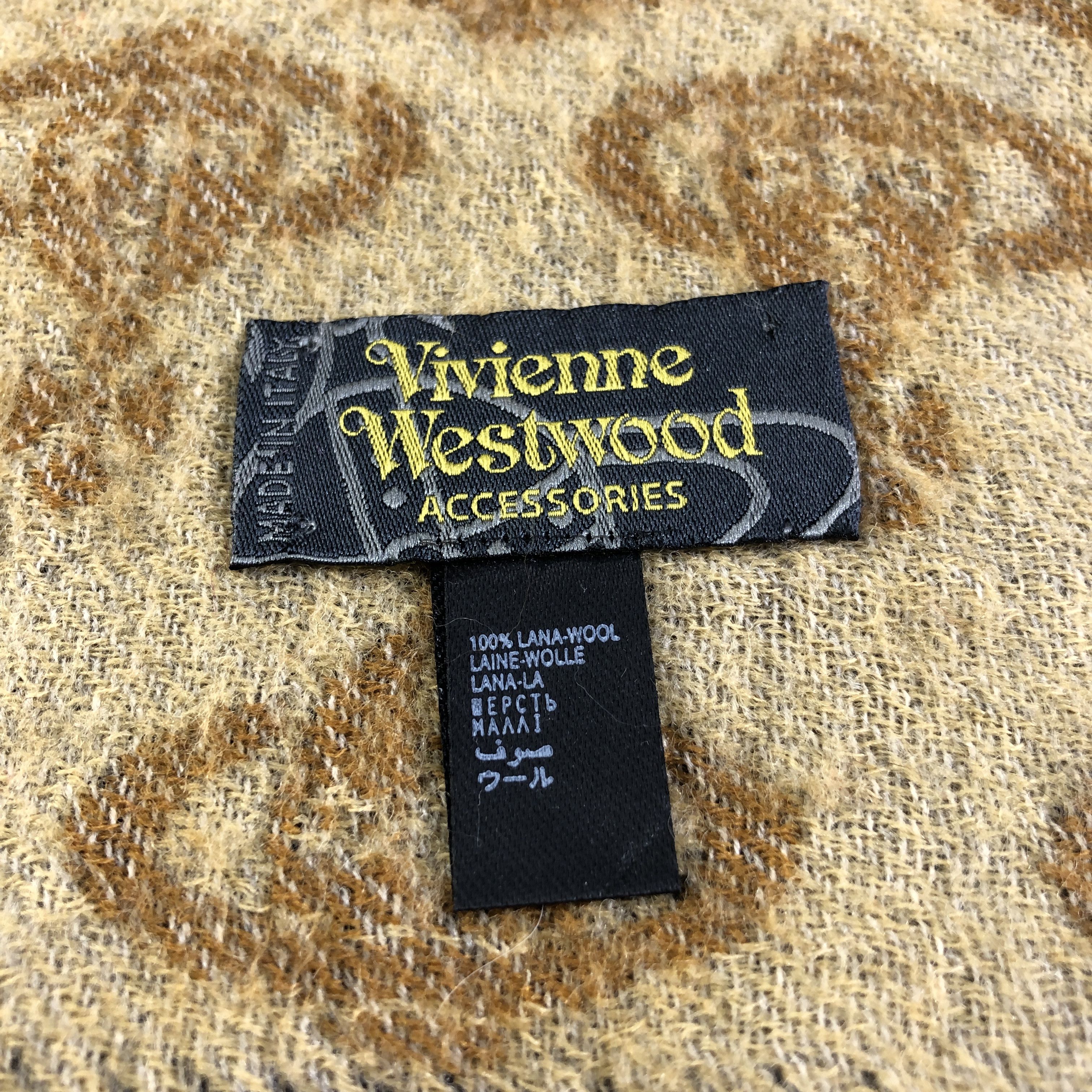 Vivienne Westwood Vivienne Westwood Full Print Orbs Wool Scarf Muffler V2812 Size ONE SIZE - 6 Thumbnail