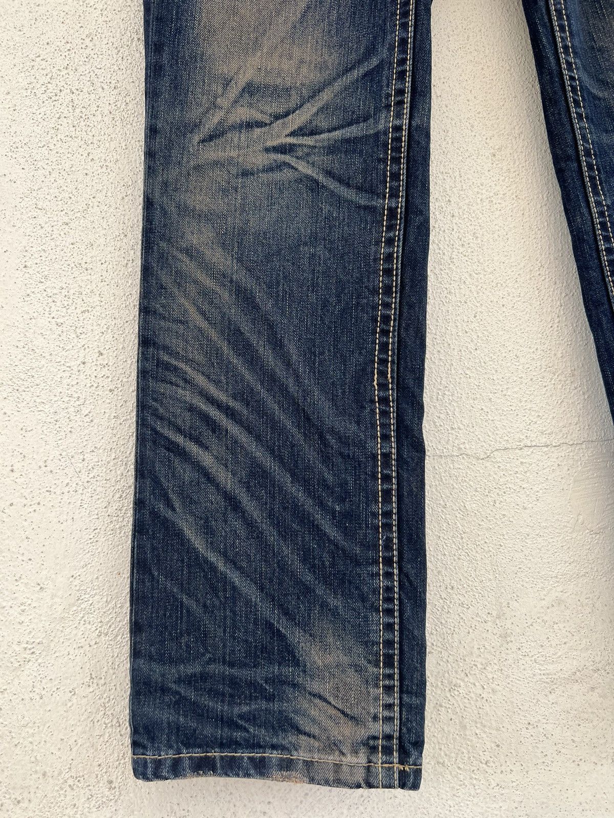 Vintage Lolita Owl Rusty Blue Denim Distressed Jeans Size US 29 - 9 Thumbnail