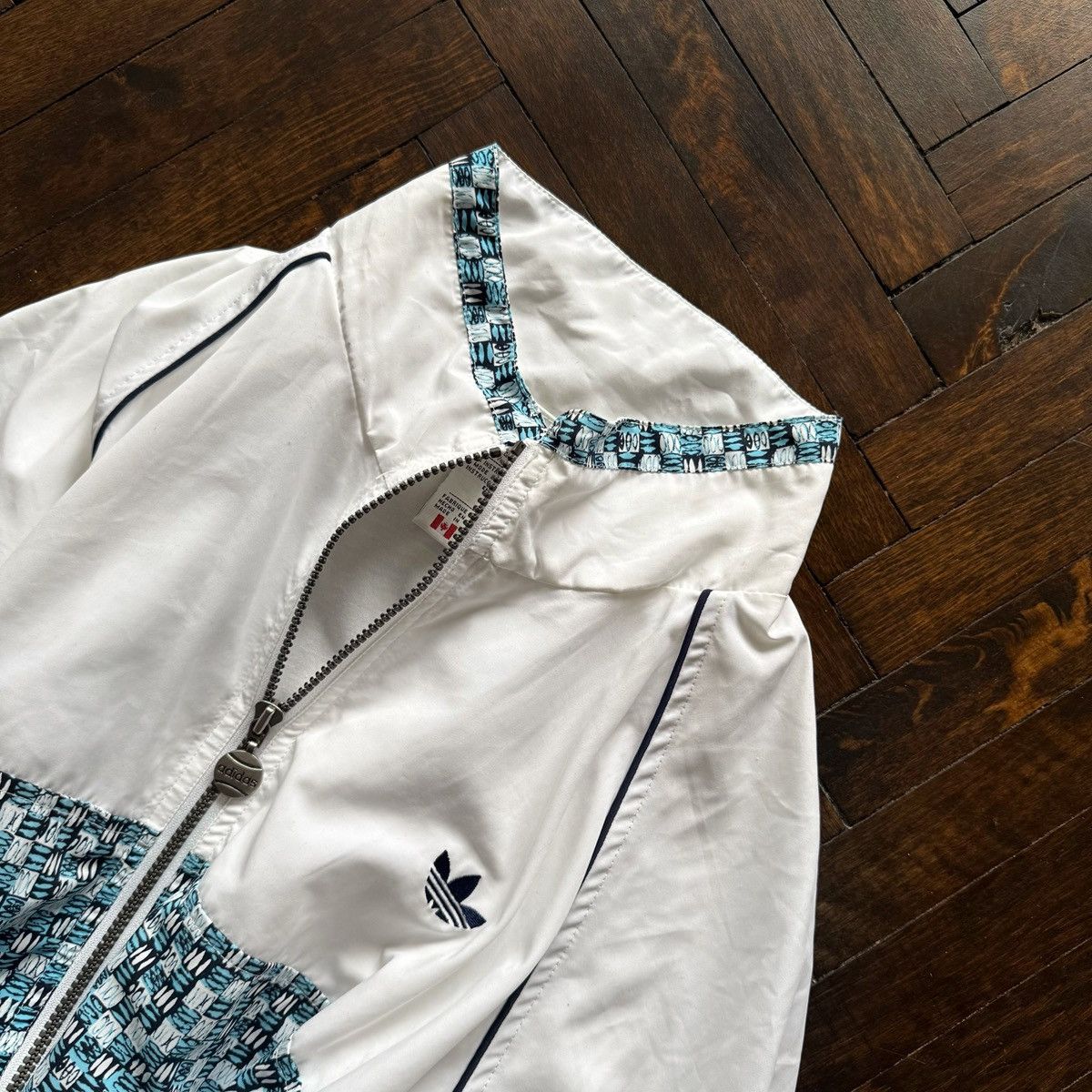 Adidas Adidas Womens Vintage 80s 90s Geometric Pattern Track Jacket Size L / US 10 / IT 46 - 4 Thumbnail