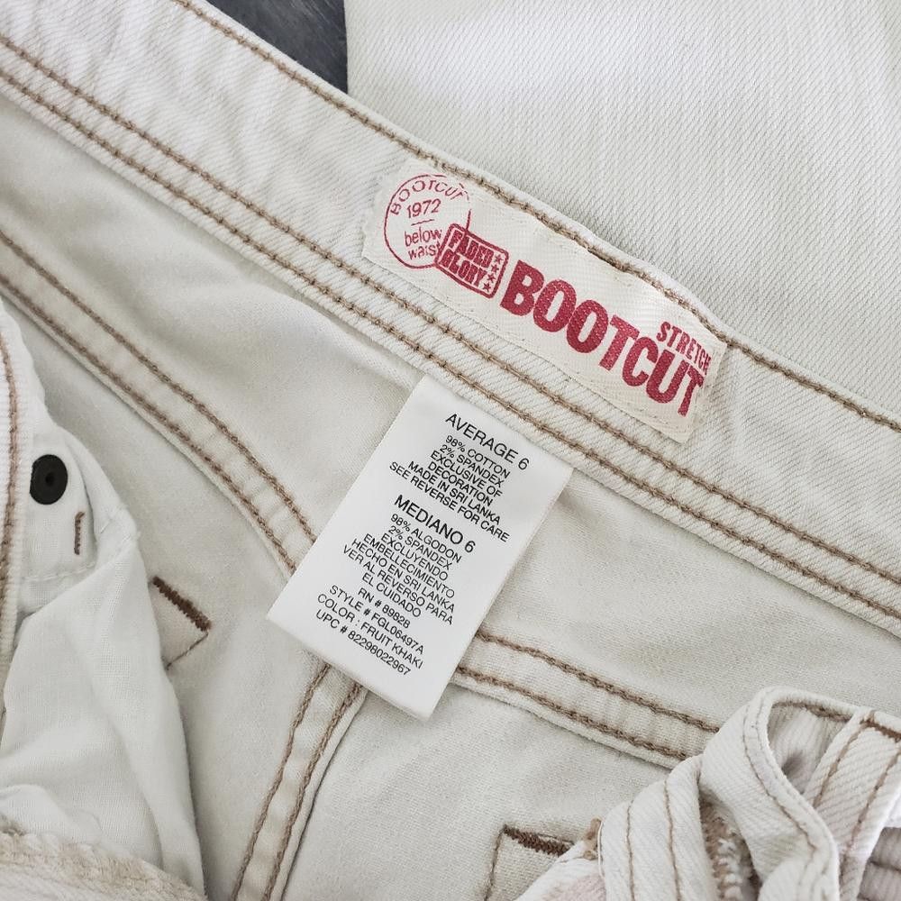Faded Glory White Classic Faded Glory Bootcut Jean Size 28" / US 6 / IT 42 - 4 Thumbnail