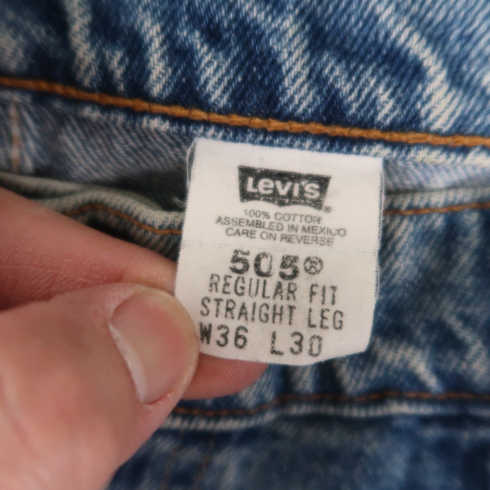 Levi's VINTAGE Levi's 505 Jeans Denim Regular Straight 36x30 34x25 Blue Size US 36 / EU 52 - 7 Thumbnail