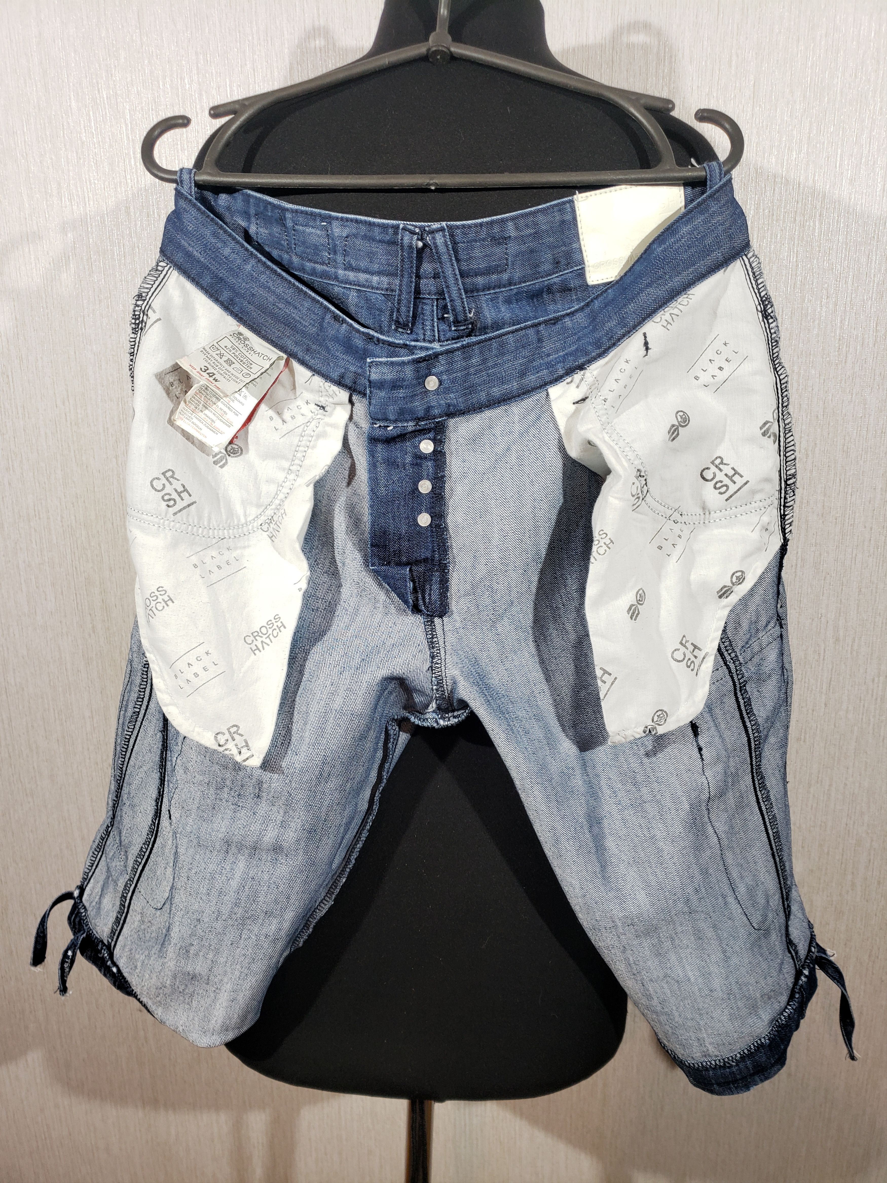 Designer × Jean Men's blue denim shorts with pockets. Size US 36 / EU 52 - 9 Thumbnail