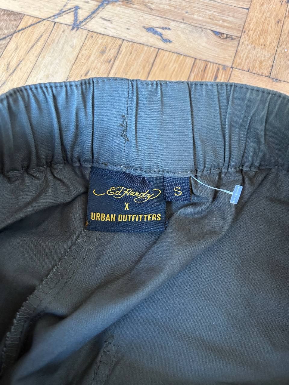 Ed Hardy Ed Hardy Pants Olive Logo Wide Leg Cargo Baggy Drill Size US 30 / EU 46 - 8 Thumbnail