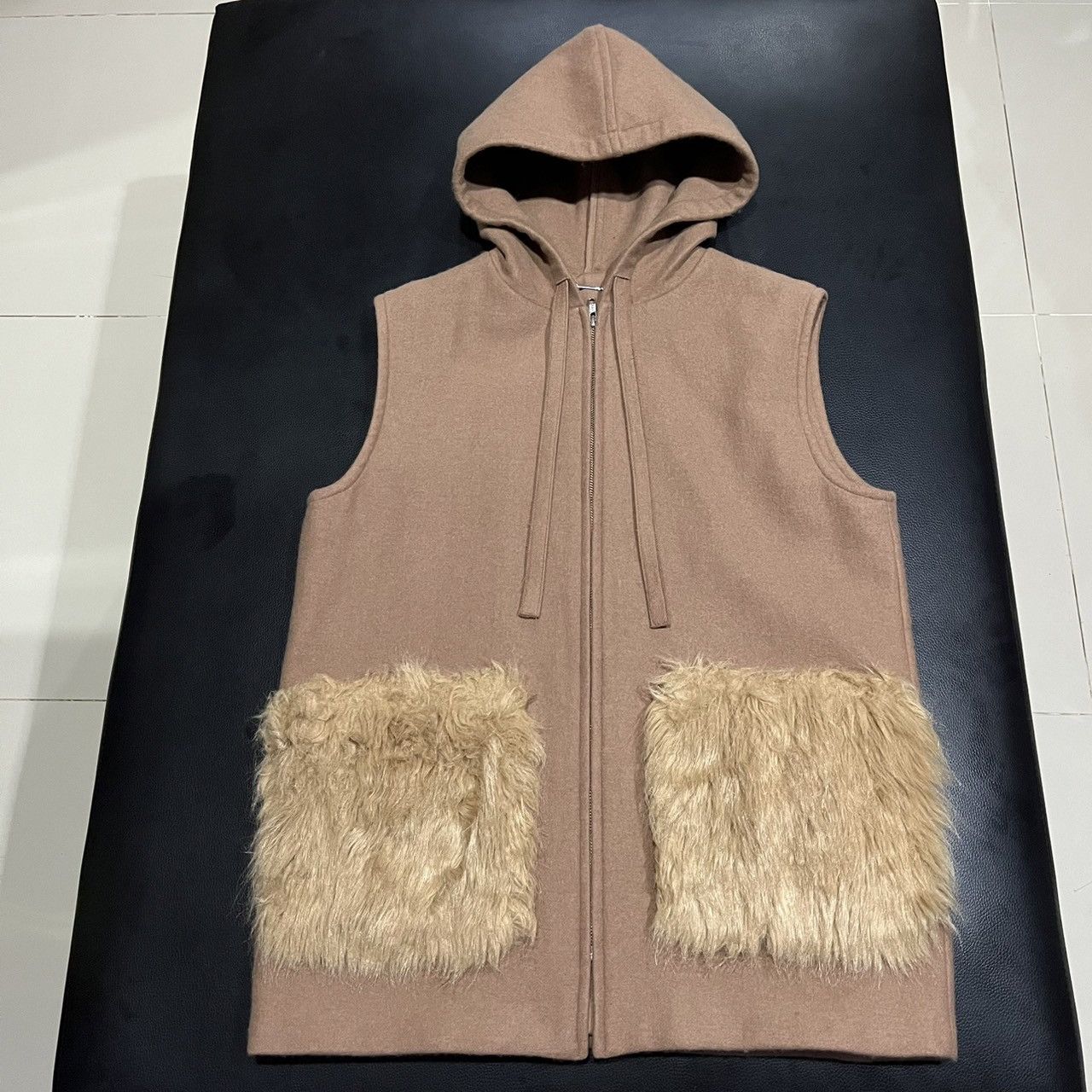 If Six Was Nine Mila Owen fur pocket vest hooded if6was9 style wool blend Size US M / EU 48-50 / 2 - 1 Thumbnail