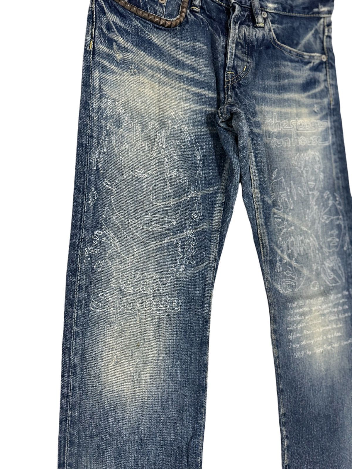 Hysteric Glamour × Japanese Brand Hysteric Glamour Iggy & The Stooges Denim Size US 29 - 4 Thumbnail