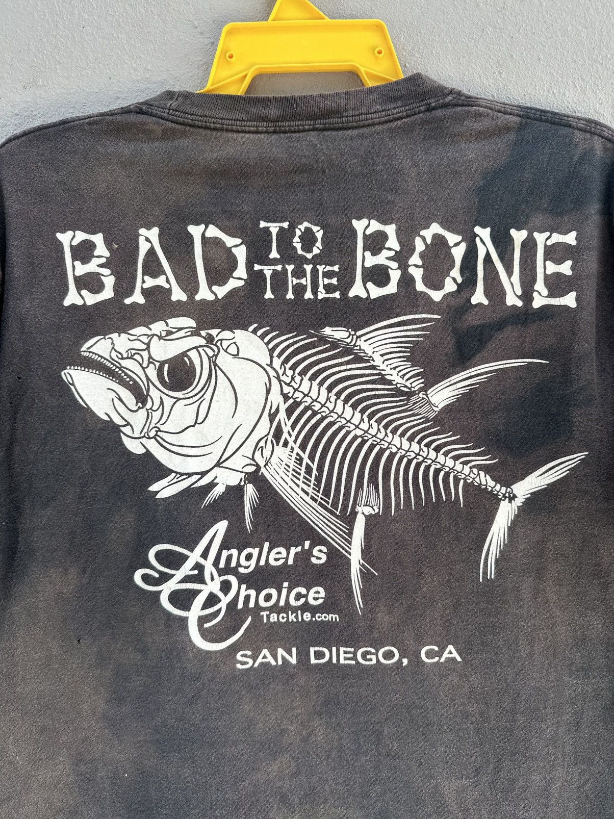 Hanes Thrashed Vintage Bad To The Bone Pocket Sun Faded Grunge Tee Size US M / EU 48-50 / 2 - 3 Thumbnail
