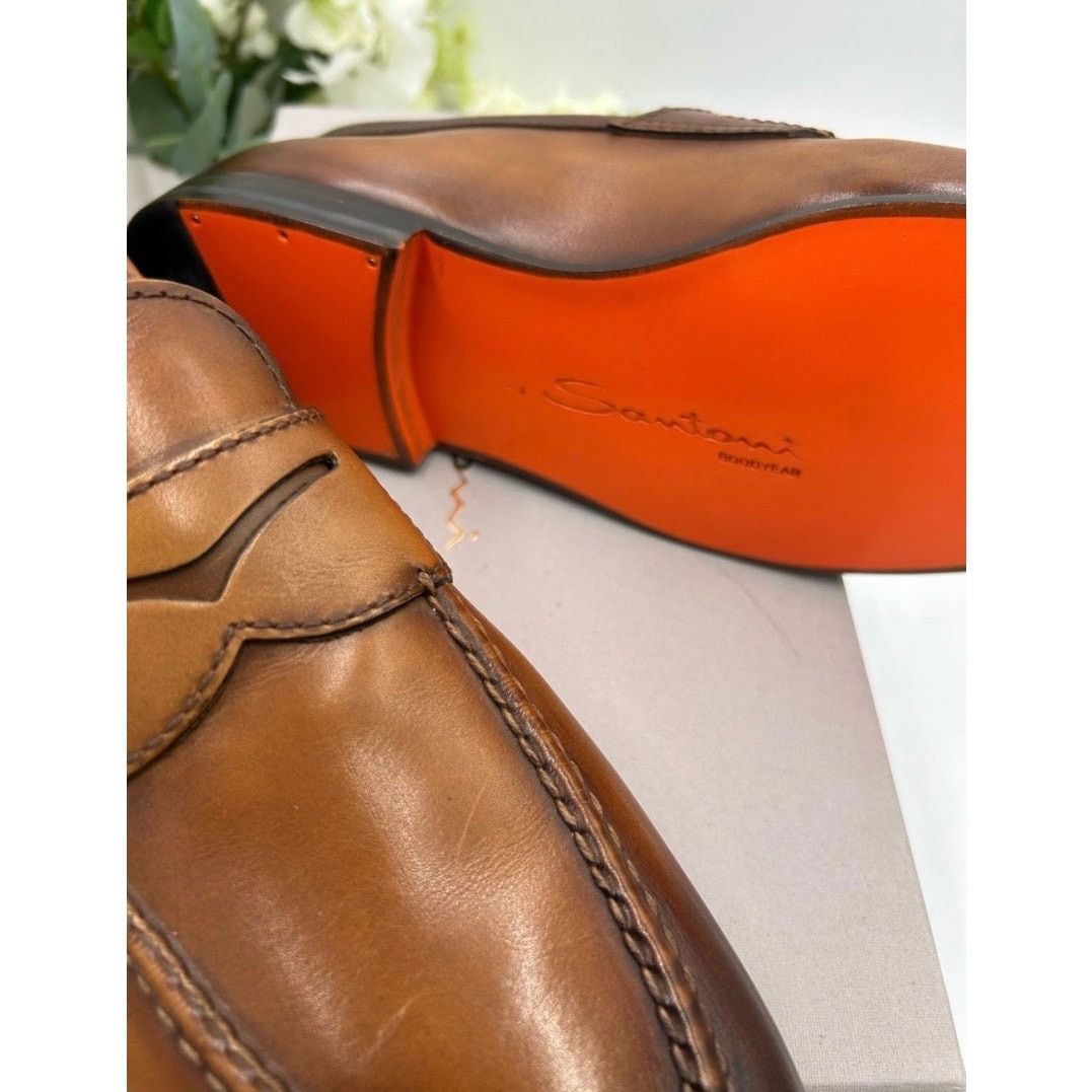 Santoni Men's Santoni Carlo soft furnished penny loafers size 8 US Size US 8 / EU 41 - 10 Thumbnail