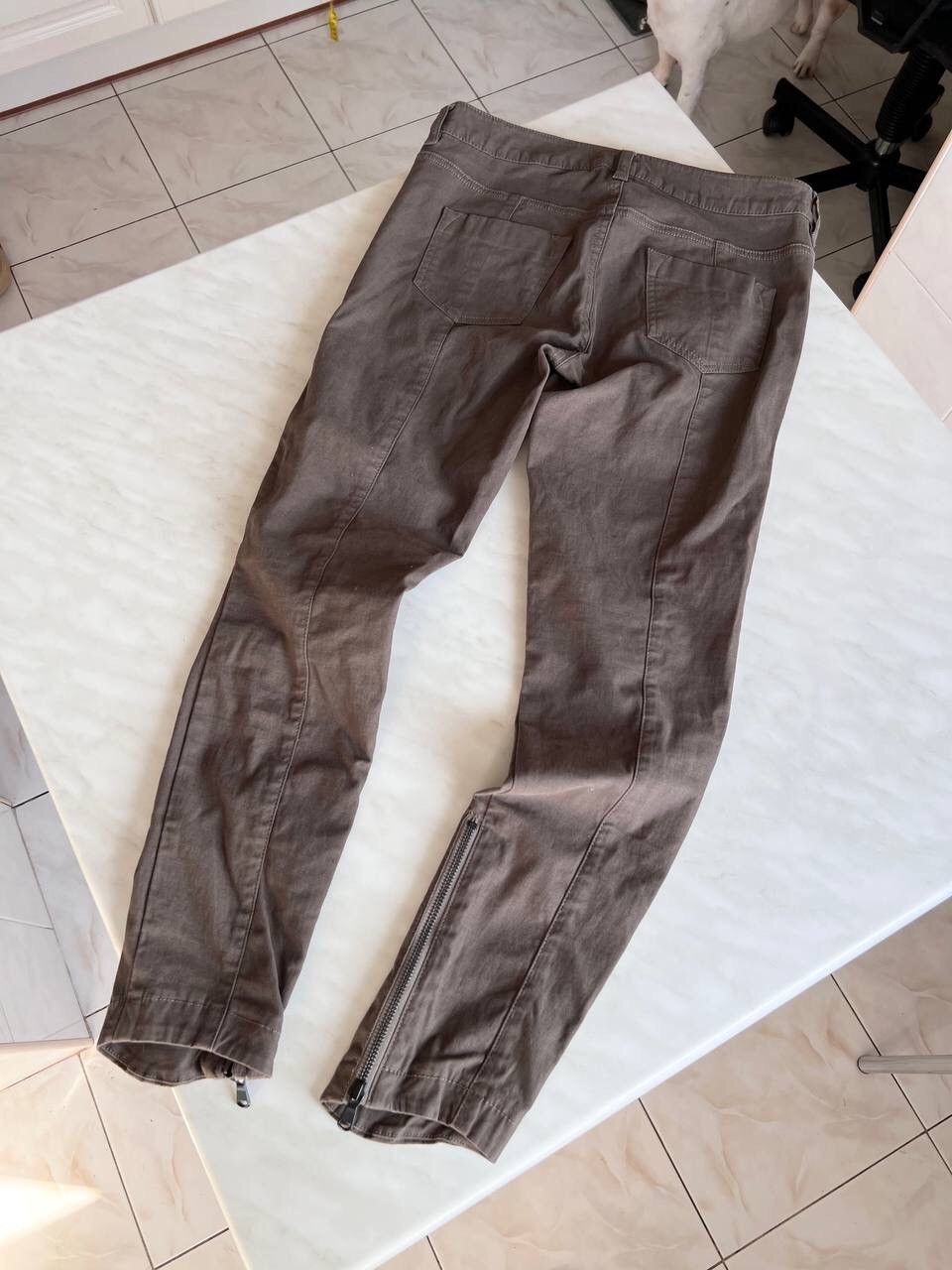 Diesel × Vintage DIESEL Vintage Y2K Belt Flare Low waist pants khaki zip down Size 25" / US 0 / IT 36 - 8 Thumbnail