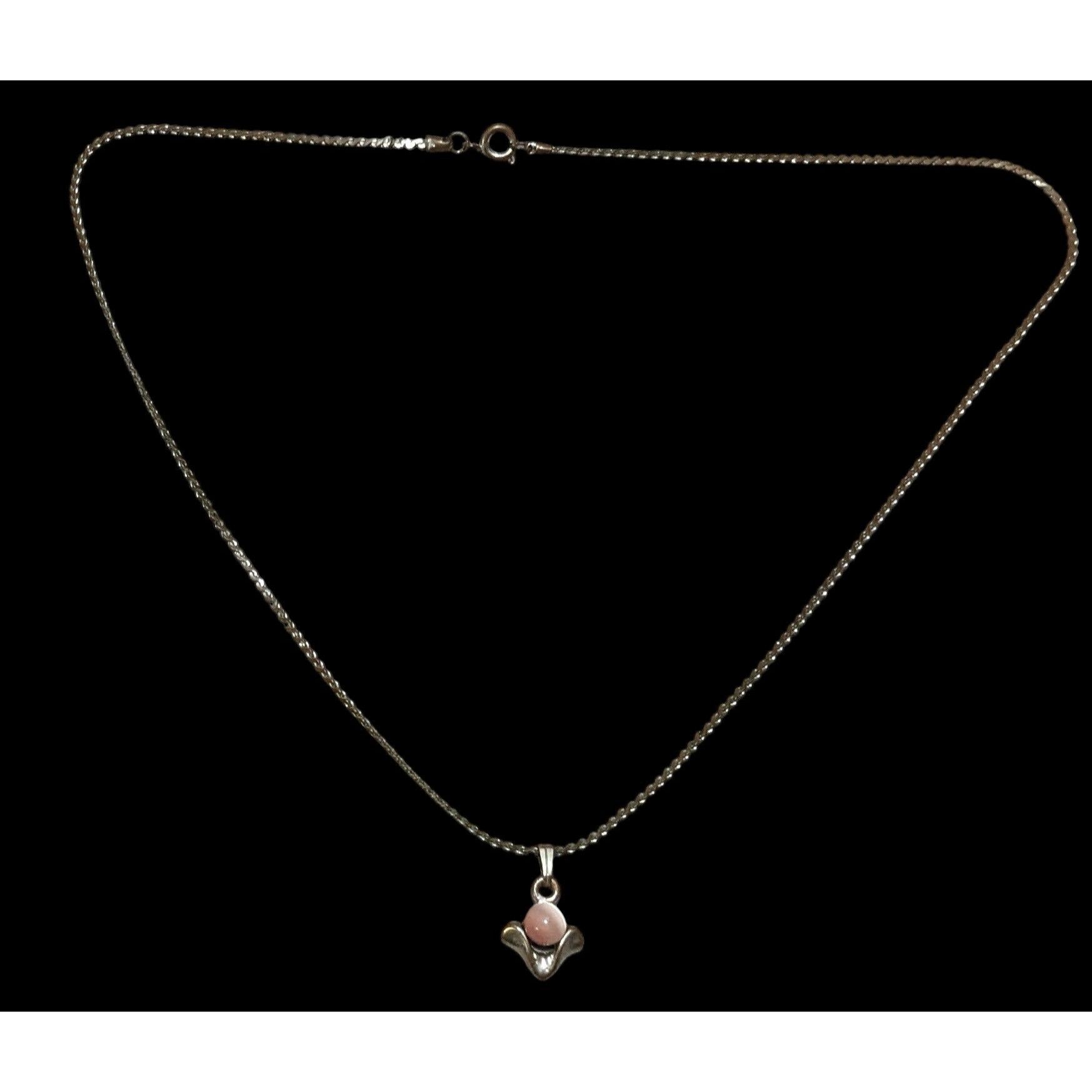 Other Minimalist Pink Cateye Abstract Pendant Necklace Size ONE SIZE - 2 Thumbnail