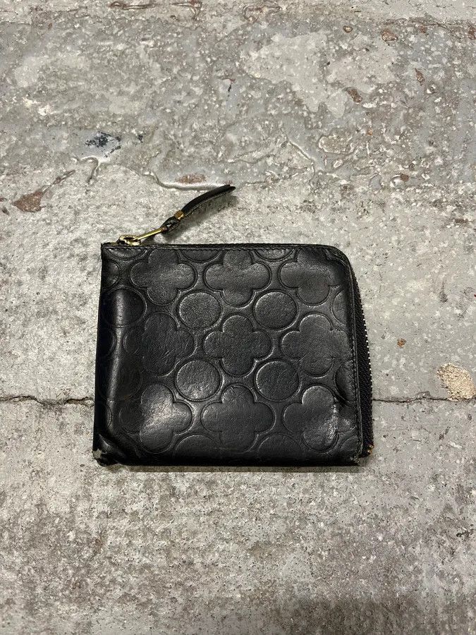 Comme des Garcons × Vintage Comme des Garçons Floral Black Leather Wallet Size ONE SIZE - 1 Thumbnail