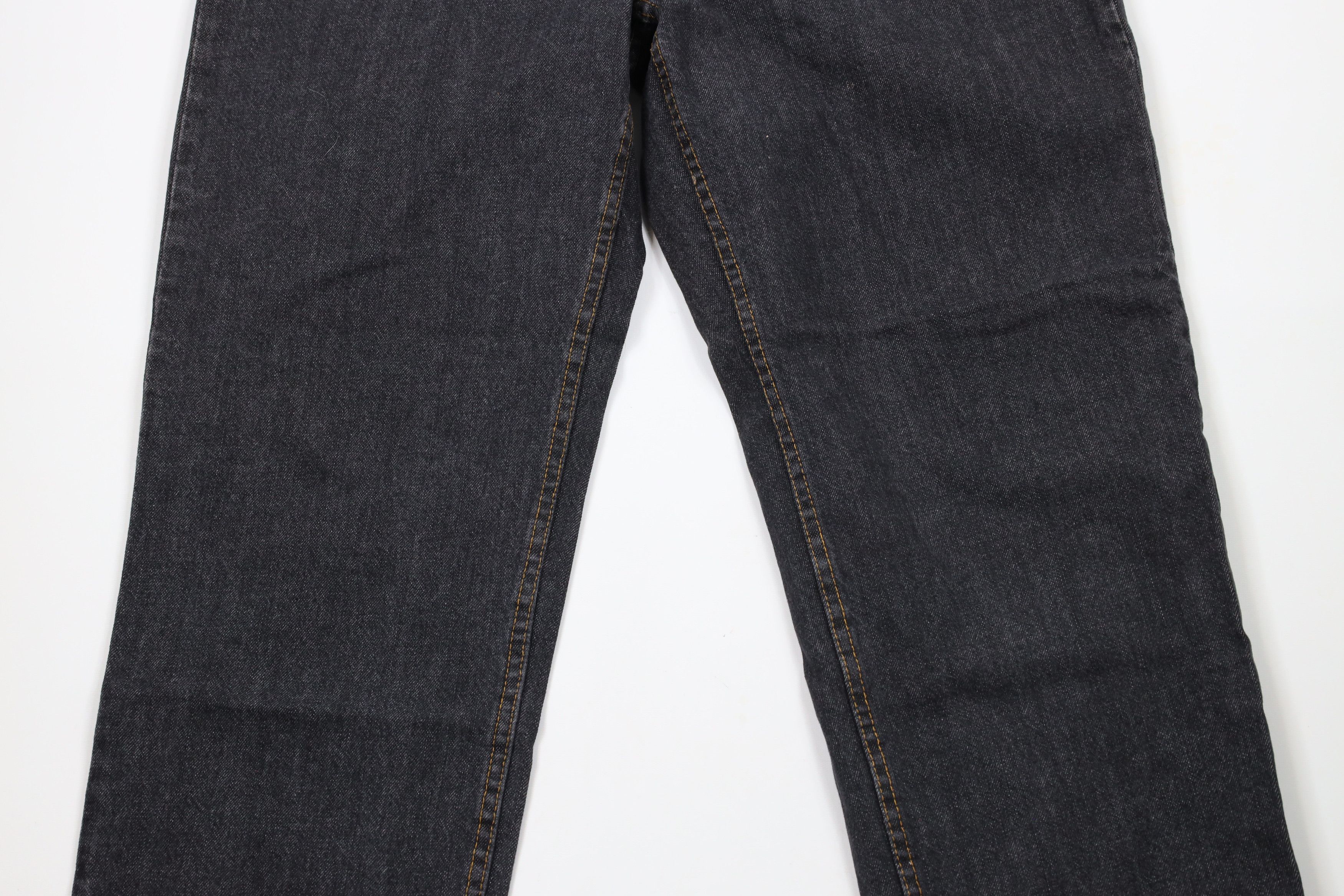 Eddie Bauer × Vintage Vintage 90s Eddie Bauer Loose Fit Wide Leg Denim Jeans Black Size US 38 / EU 54 - 3 Thumbnail