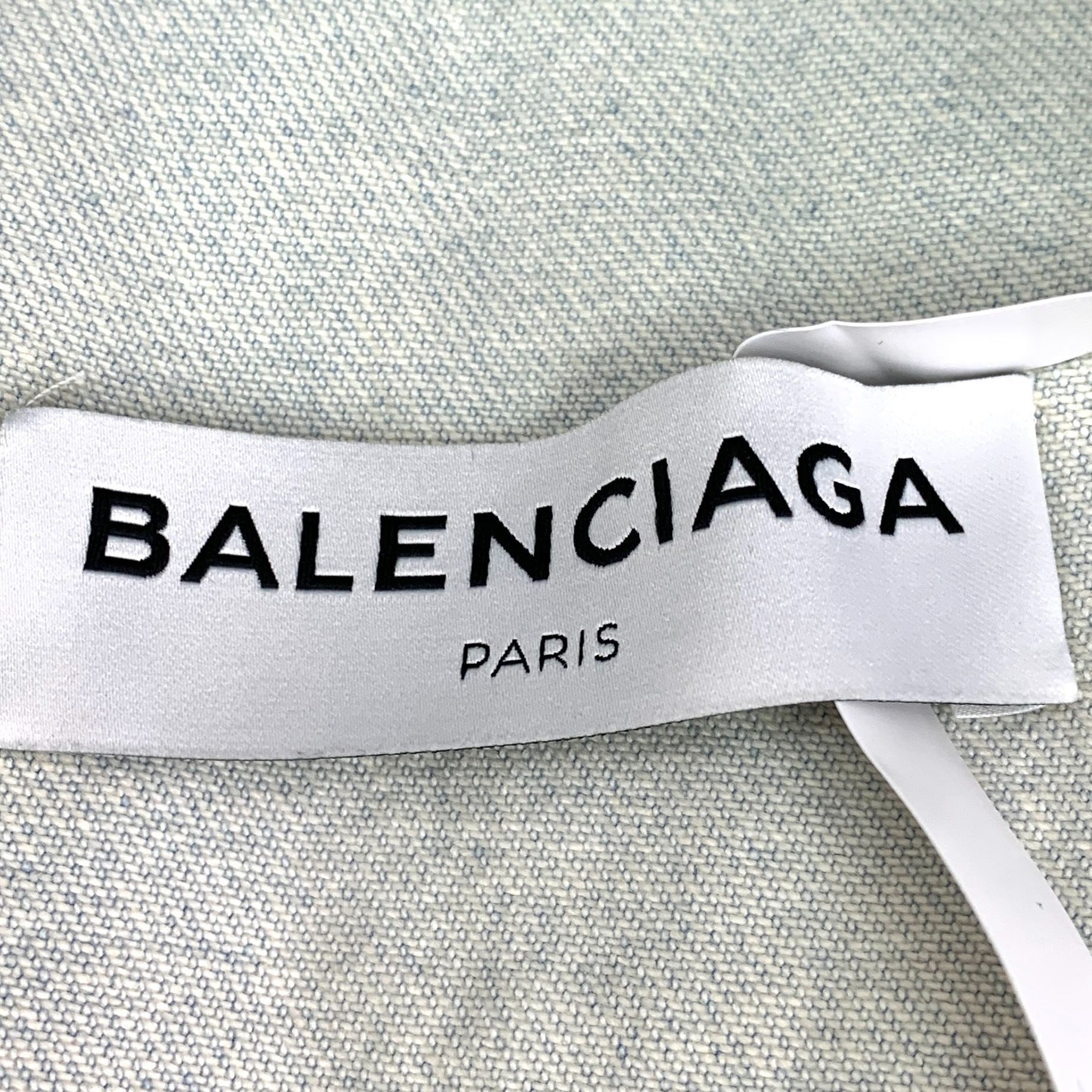 Balenciaga Balenciaga Light Blue Cotton Single-Breasted Denim Jacket Si Size S / US 4 / IT 40 - 2 Thumbnail