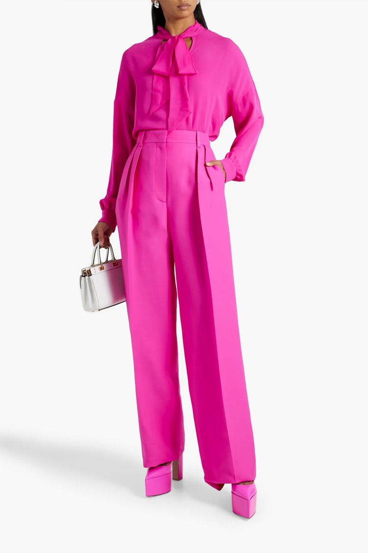 Valentino o1y0326 Casual Pant in Fuchsia Size 28" / US 6 / IT 42 - 2 Thumbnail