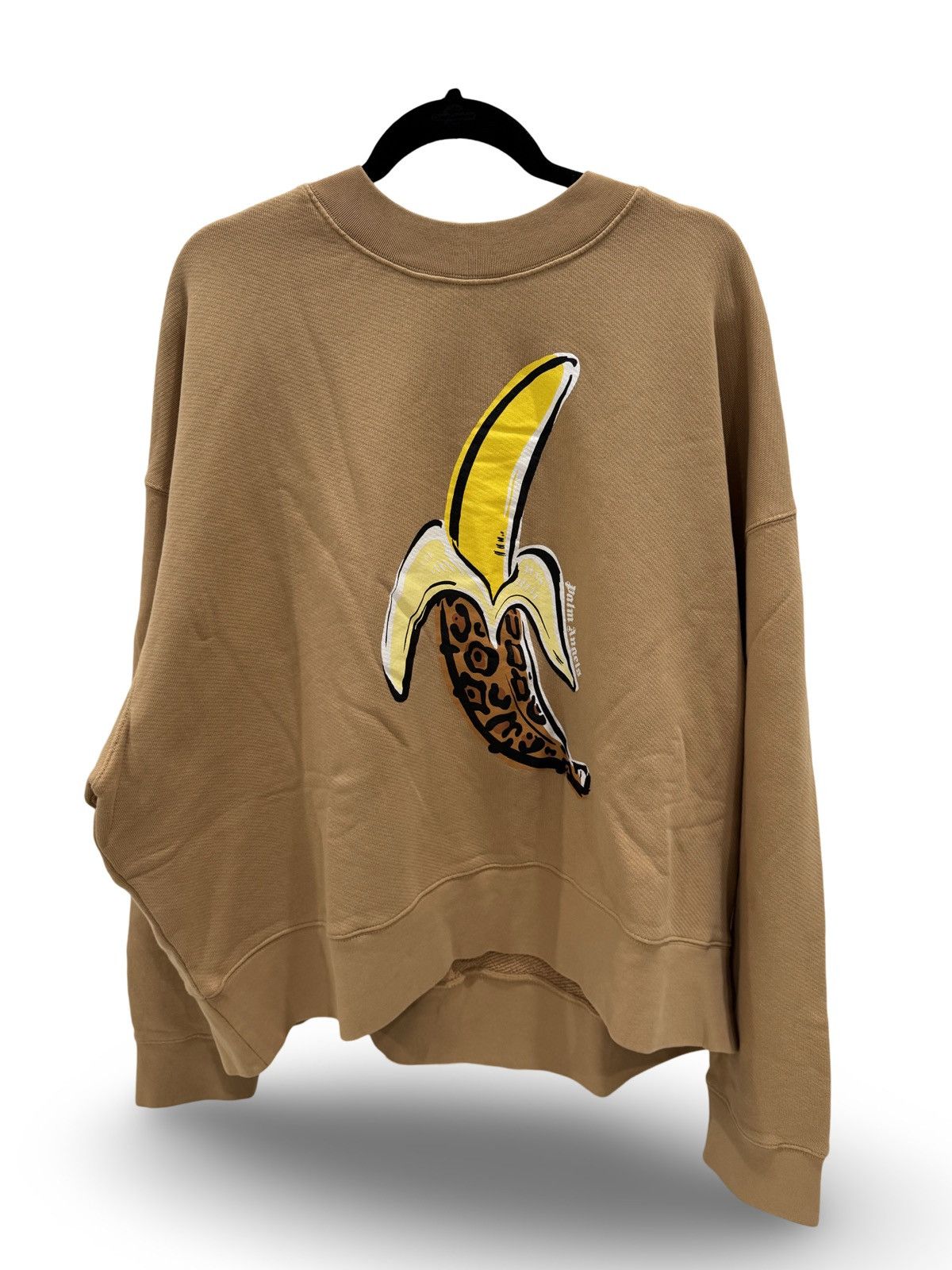Palm Angels Palm Angels Banana Print Brown Crewneck Sweatshirt Size US XL / EU 56 / 4 - 1 Thumbnail