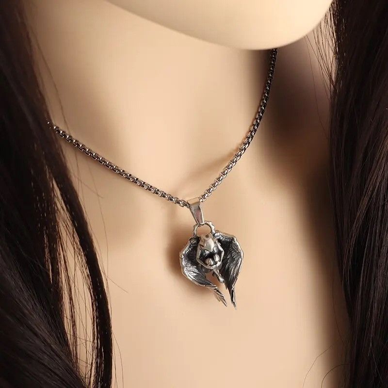 Jewelry Guardian Angel Praying Sleeping Wings Necklace Size ONE SIZE - 2 Thumbnail