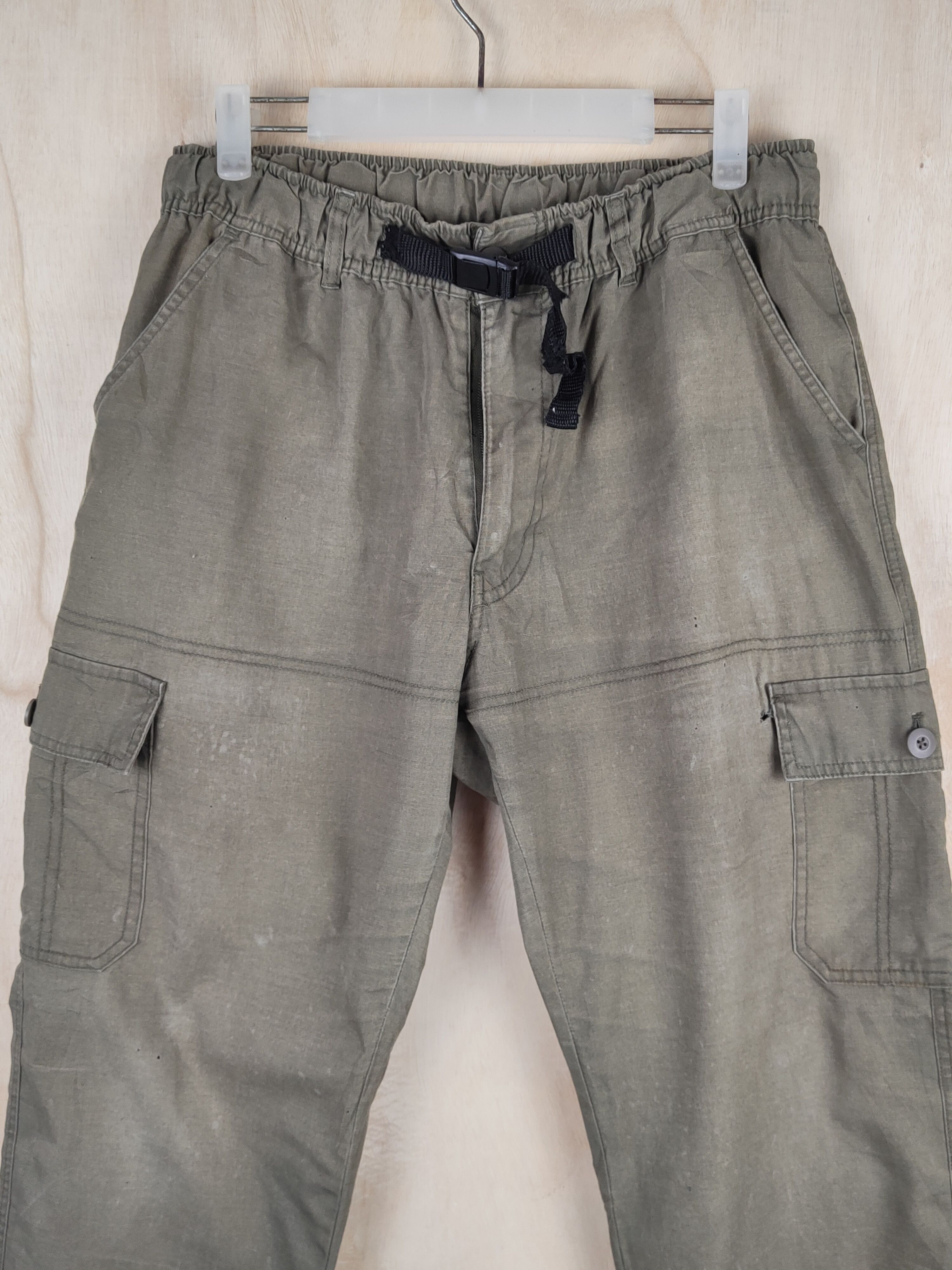Japanese Brand O.R.G Olive Faded Multipocket Tactical Cargo Pants #S2453 Size US 31 - 2 Thumbnail
