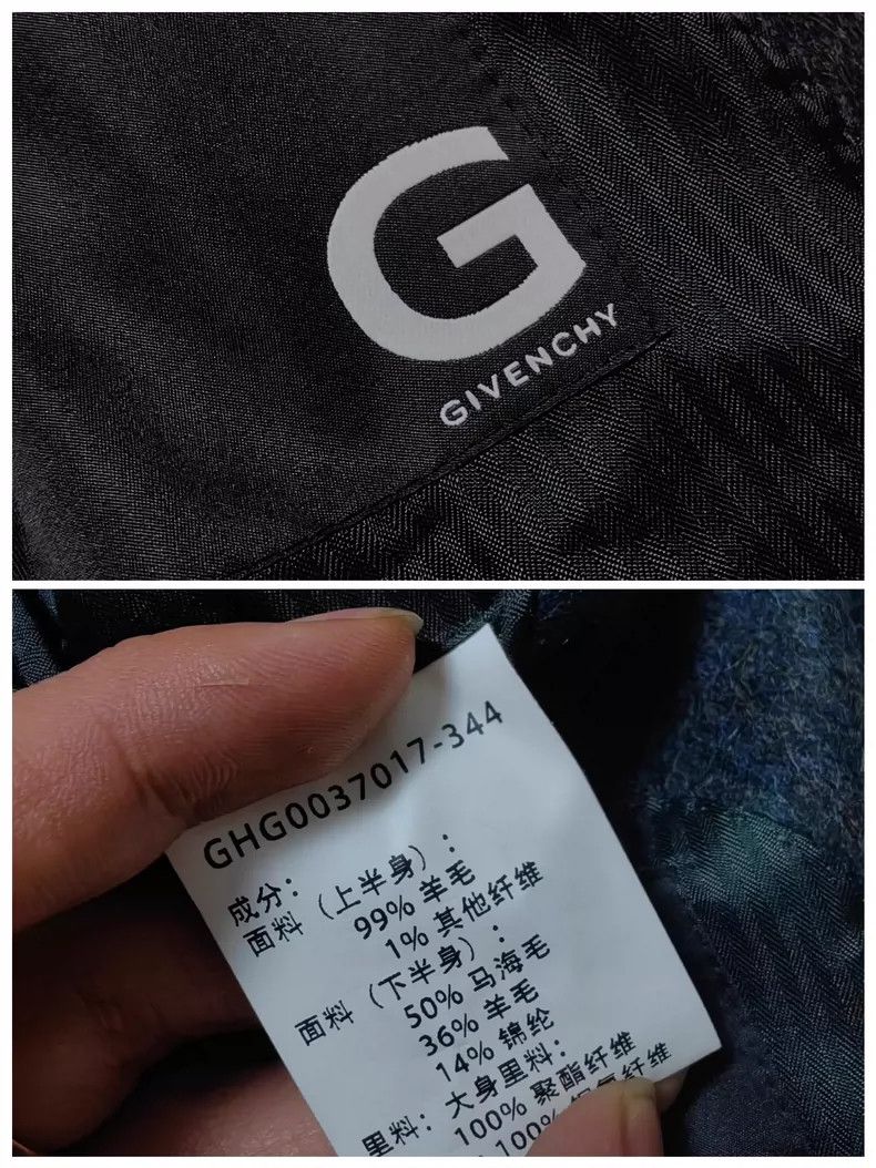 Givenchy Givenchy New Wool and Mohair Blend Patchwork Coat Size US M / EU 48-50 / 2 - 5 Thumbnail
