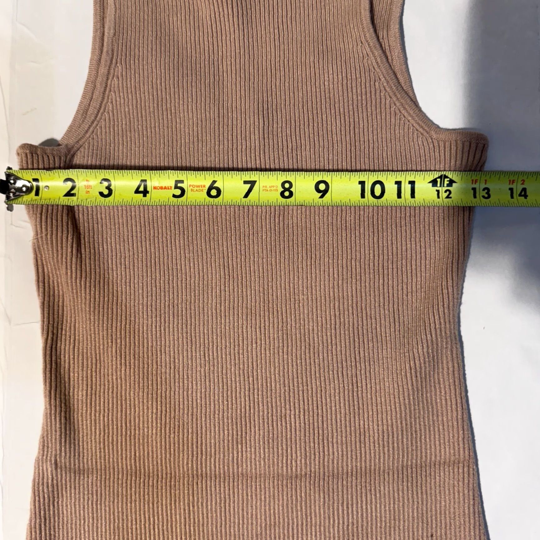 Vintage en;semble Bodycon Midi Dress Sleeveless Round Neck Pullover Side Slit Mocha Brown M Women Dress Size M / US 6-8 / IT 42-44 - 3 Thumbnail