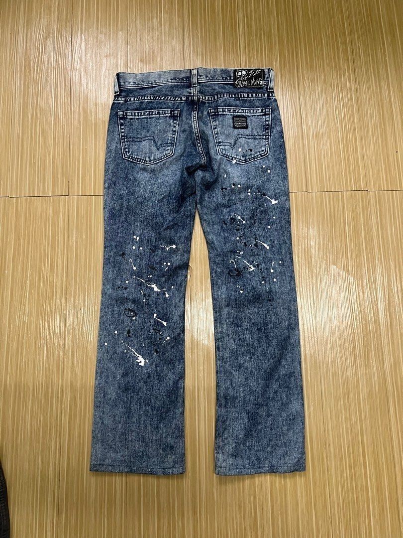 Japanese Brand Japanese Brand Something Edwin Painted Splash Denim Pant Size US 33 - 7 Thumbnail