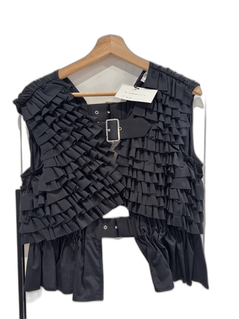 Comme des Garcons CDG Noir Kei Black Ruffled Vest - dmc Size M / US 6-8 / IT 42-44 - 1 Thumbnail