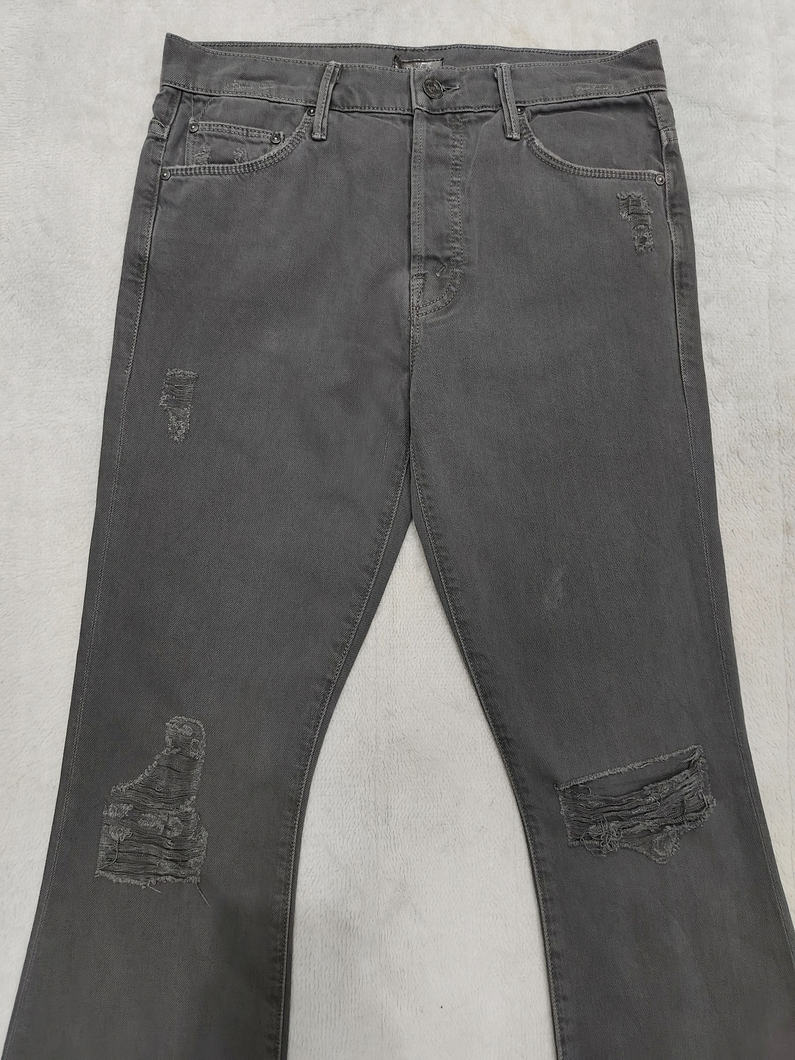 Seditionaries Mother LA 🔥 Distressed Ripped Raw Hem Washer Flare Jeans Size 30" / US 8 / IT 44 - 2 Thumbnail